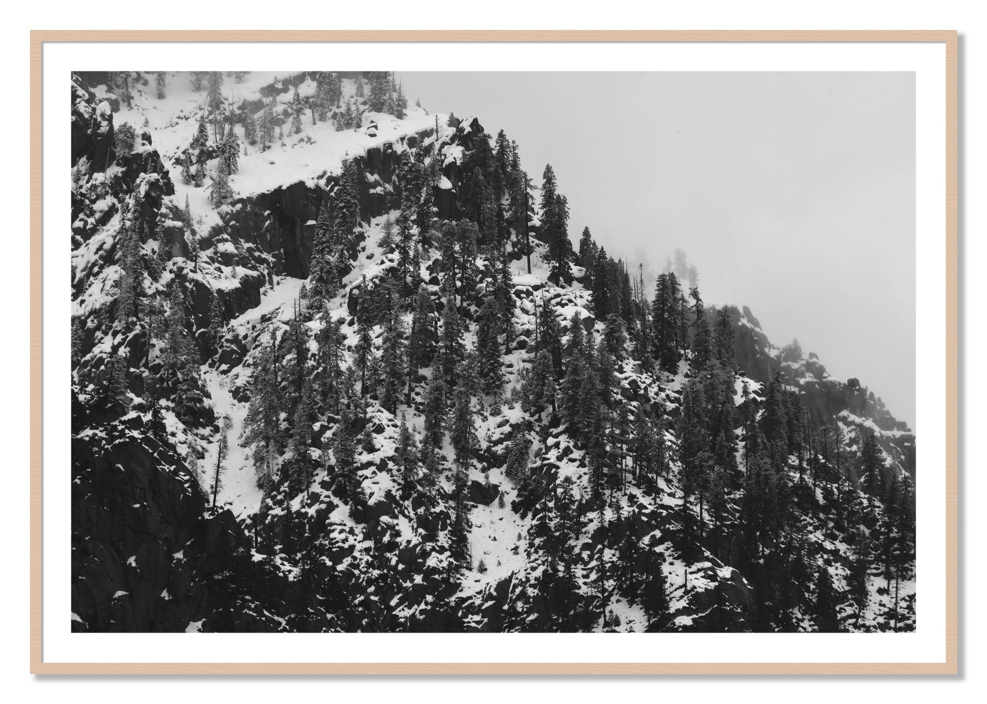 Framed photograph of Ascend by Dylan Ozanich, Maple frame, Borders