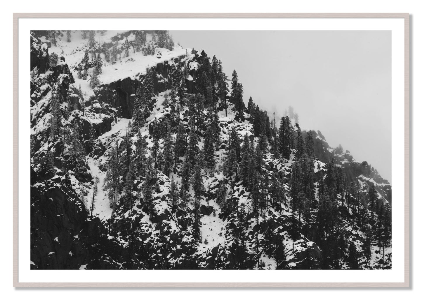 Framed photograph of Ascend by Dylan Ozanich, White Maple frame, Borders