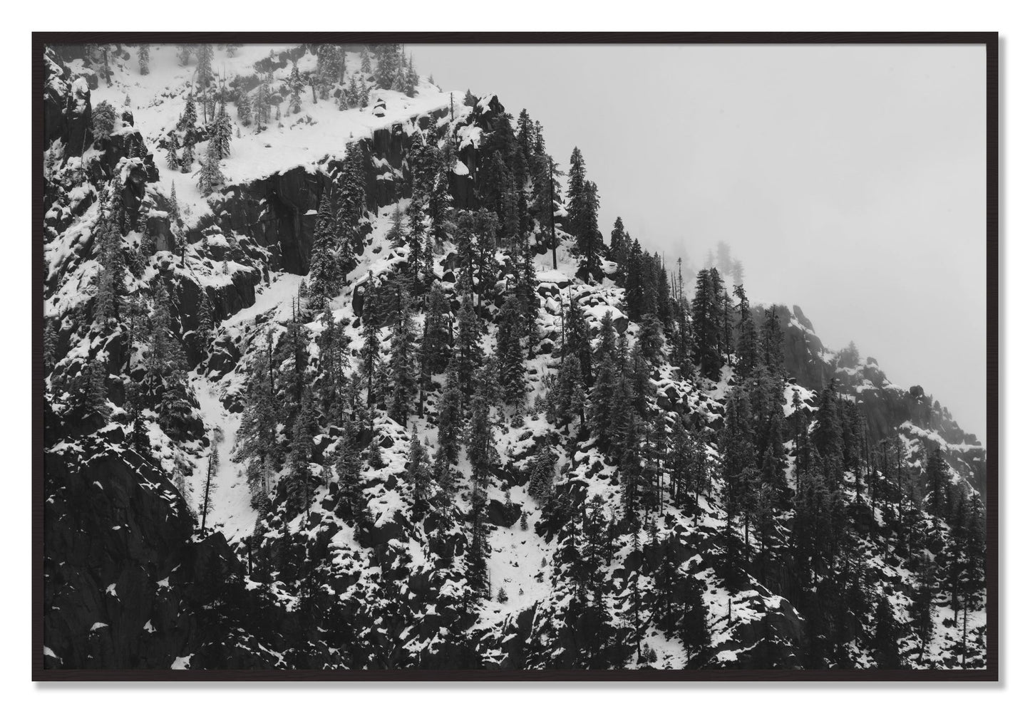 Framed photograph of Ascend by Dylan Ozanich, Black Walnut frame, Full Bleed