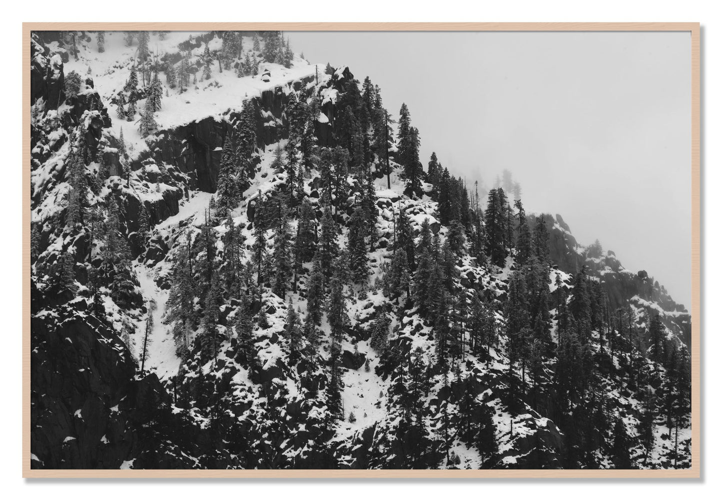 Framed photograph of Ascend by Dylan Ozanich, Maple frame, Full Bleed