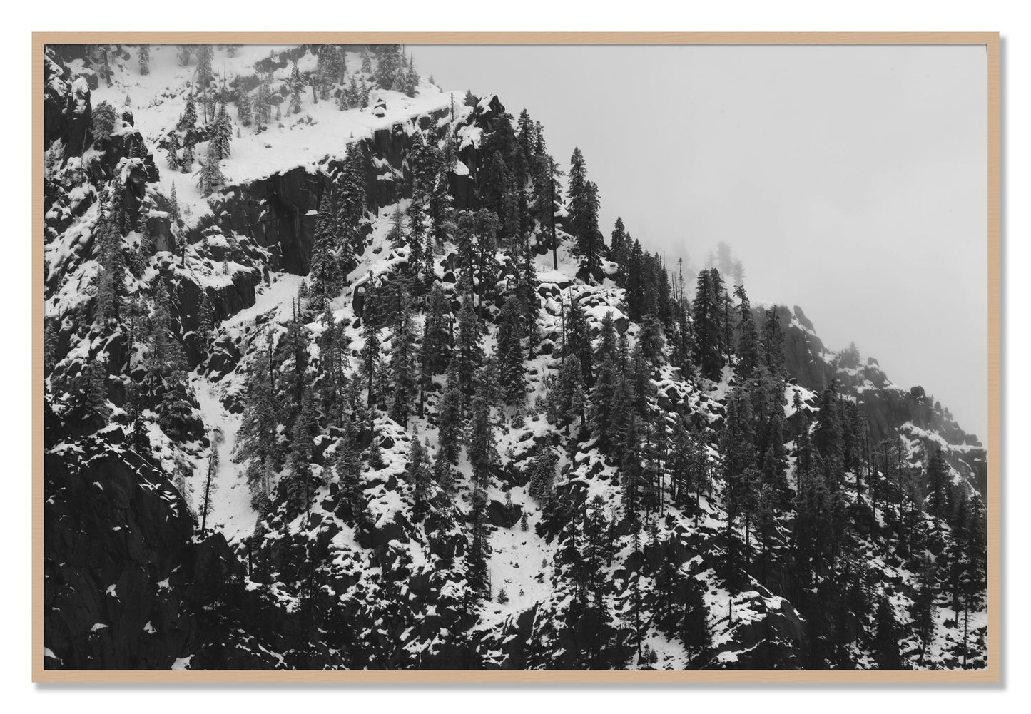 Framed photograph of Ascend by Dylan Ozanich, Oak frame, Full Bleed