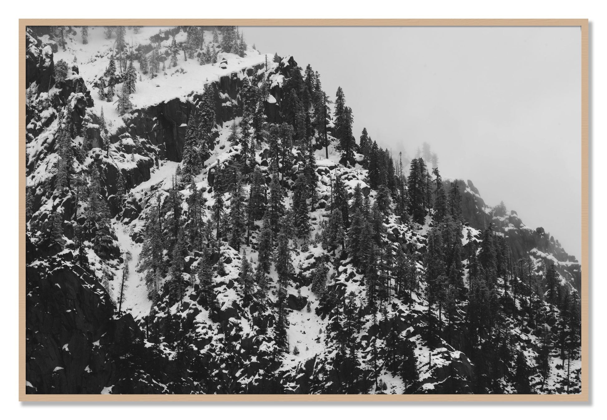 Framed photograph of Ascend by Dylan Ozanich, Oak frame, Full Bleed