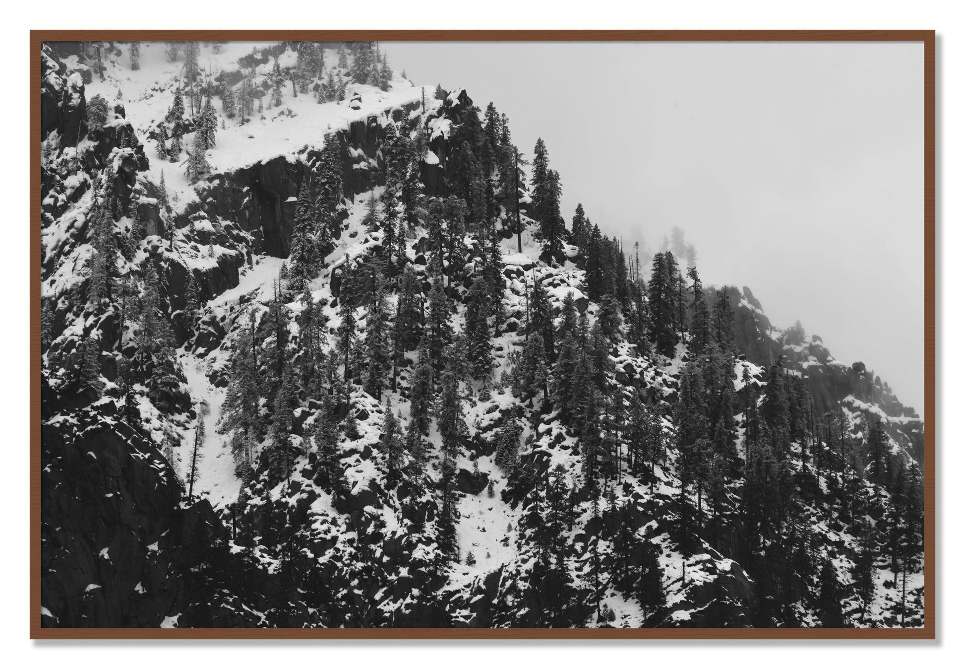 Framed photograph of Ascend by Dylan Ozanich, Walnut frame, Full Bleed