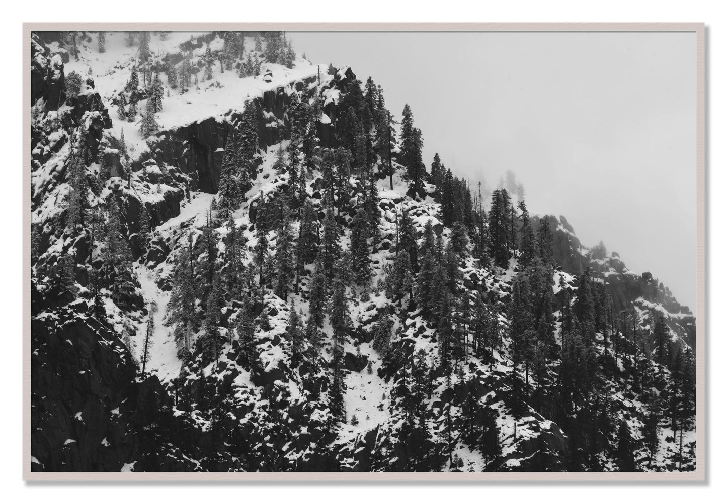 Framed photograph of Ascend by Dylan Ozanich, White Maple frame, Full Bleed