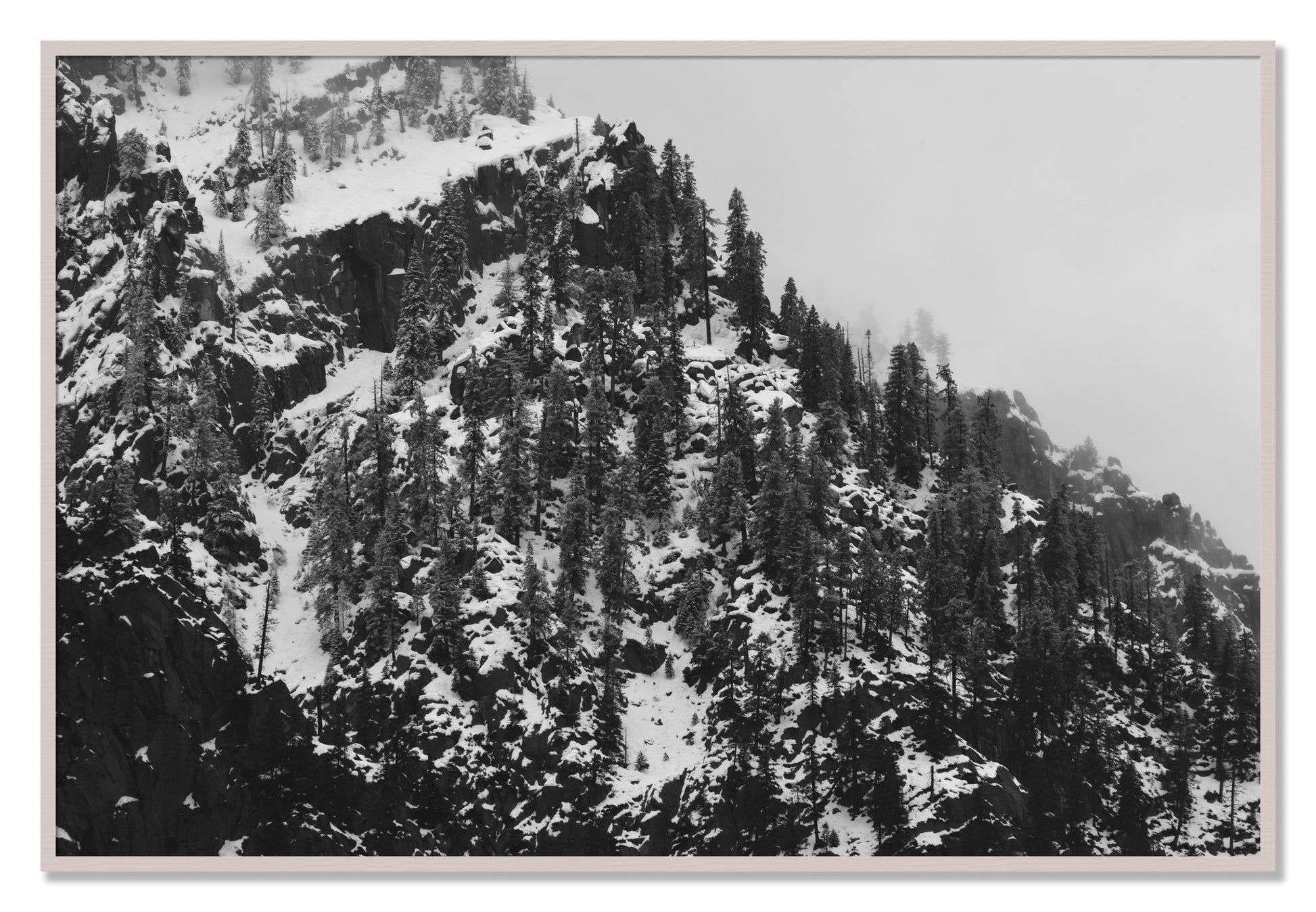 Framed photograph of Ascend by Dylan Ozanich, White Maple frame, Full Bleed
