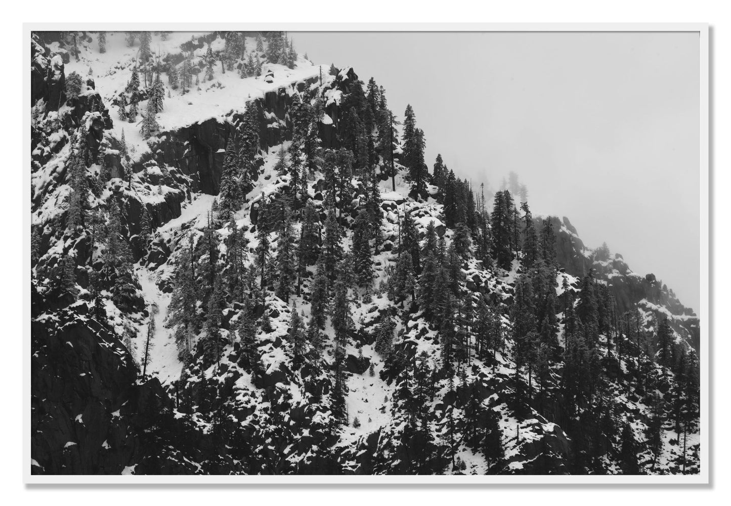 Framed photograph of Ascend by Dylan Ozanich, White frame, Full Bleed