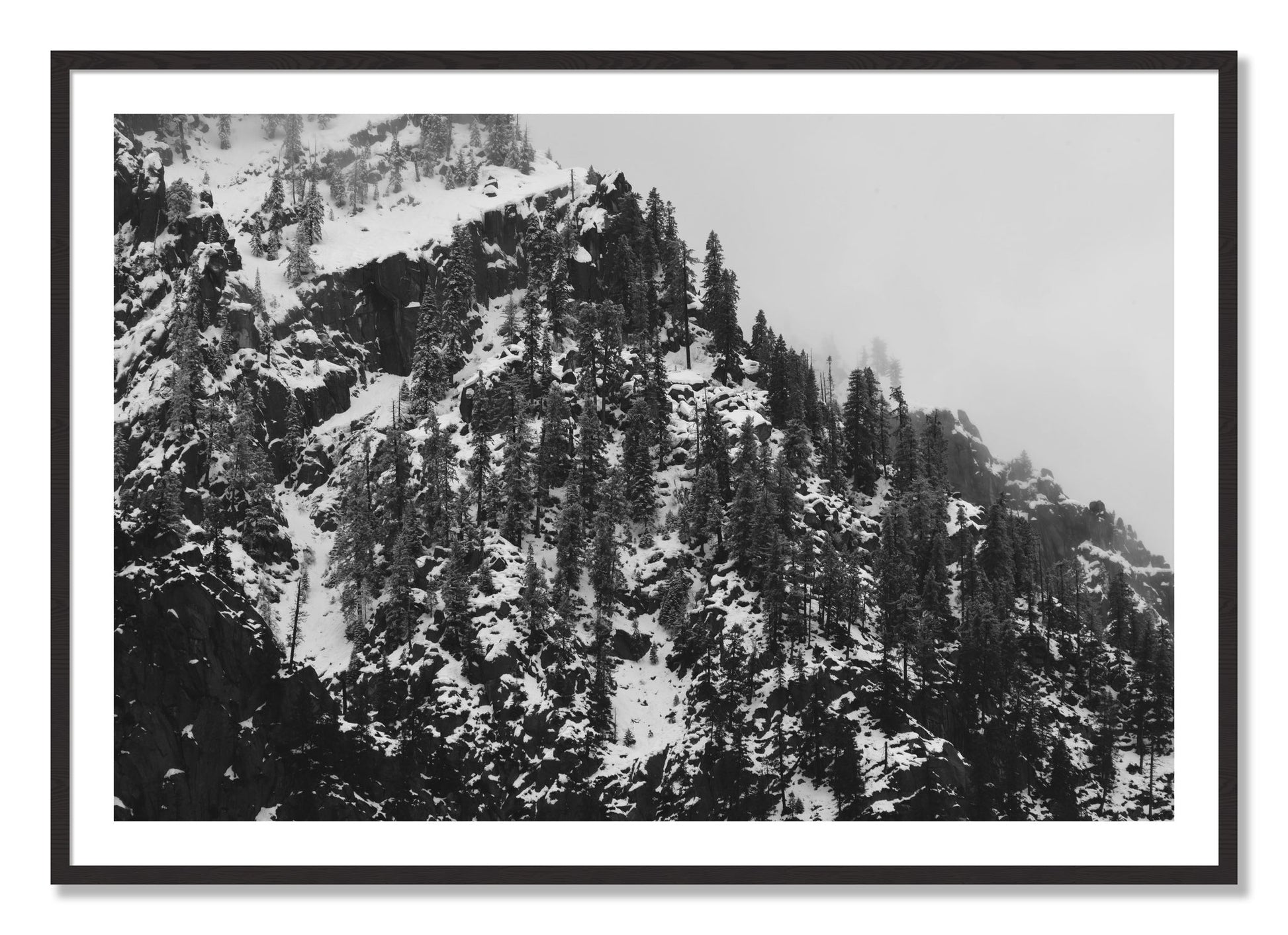 Framed photograph of Ascend by Dylan Ozanich, Black Walnut frame, Borders
