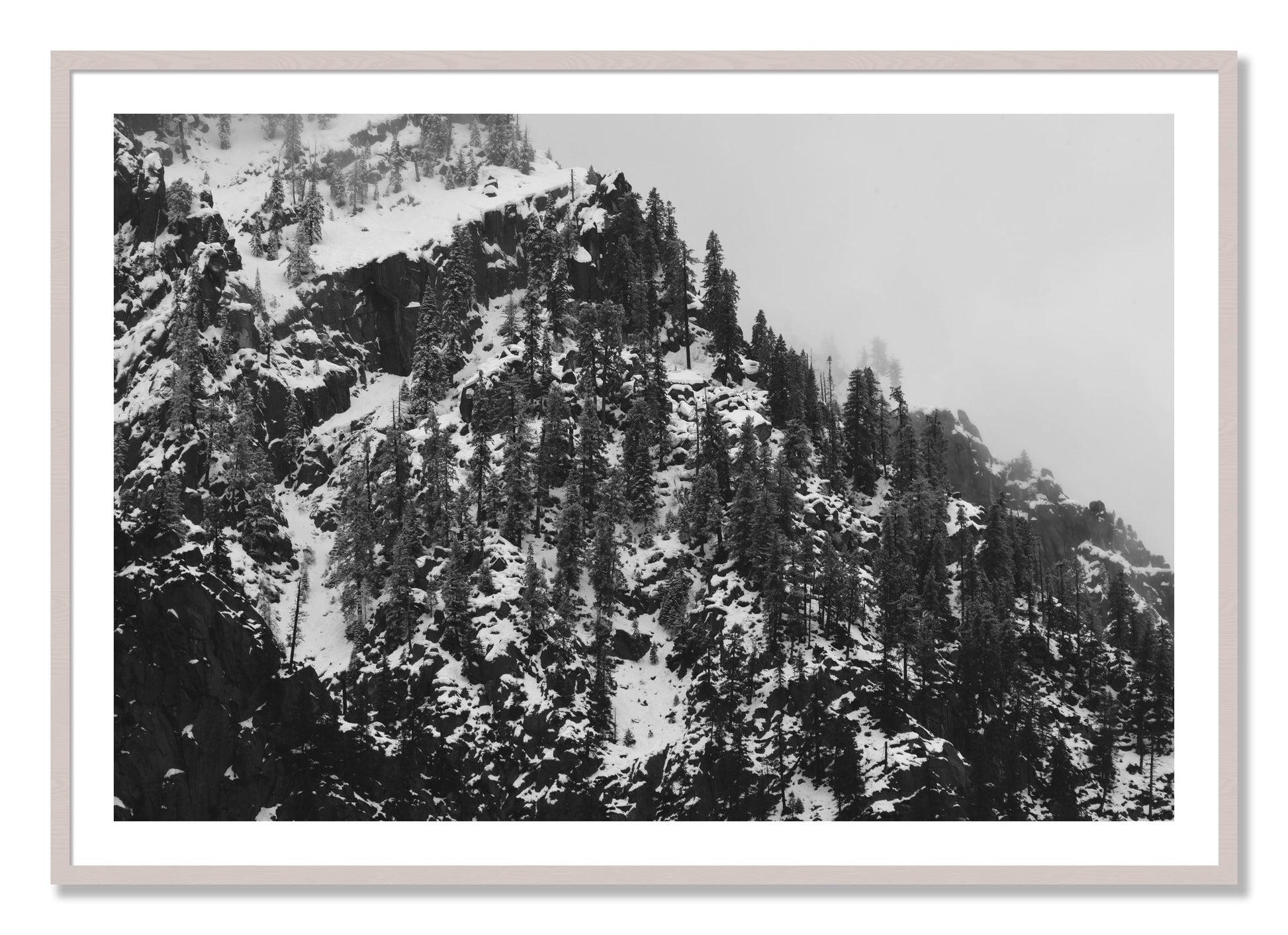 Framed photograph of Ascend by Dylan Ozanich, White Maple frame, Borders