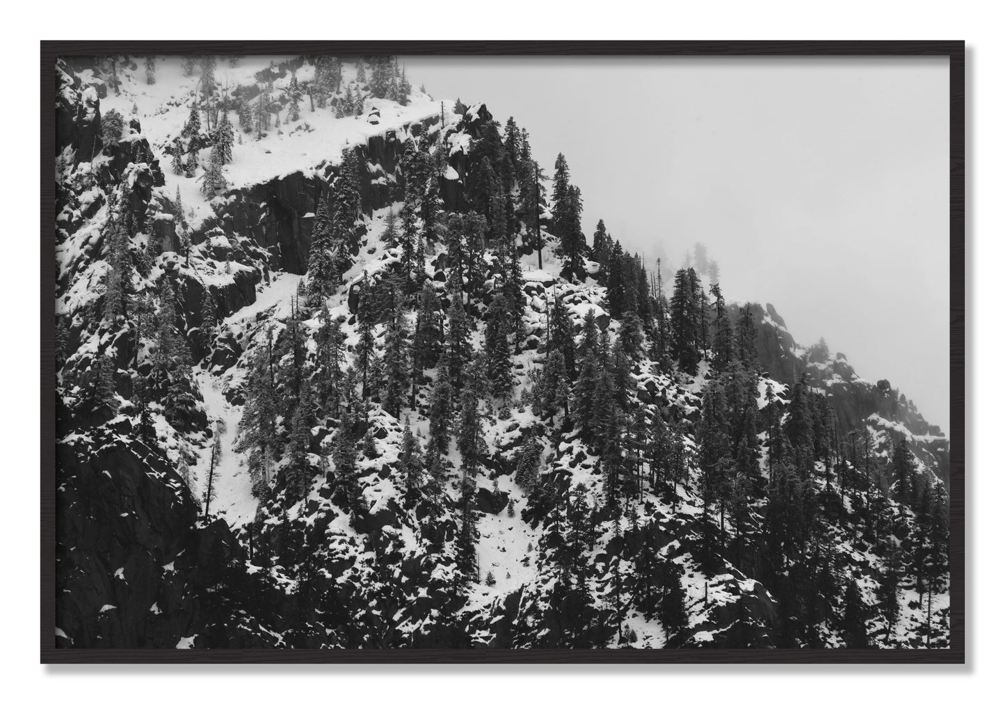 Framed photograph of Ascend by Dylan Ozanich, Black Walnut frame, Full Bleed
