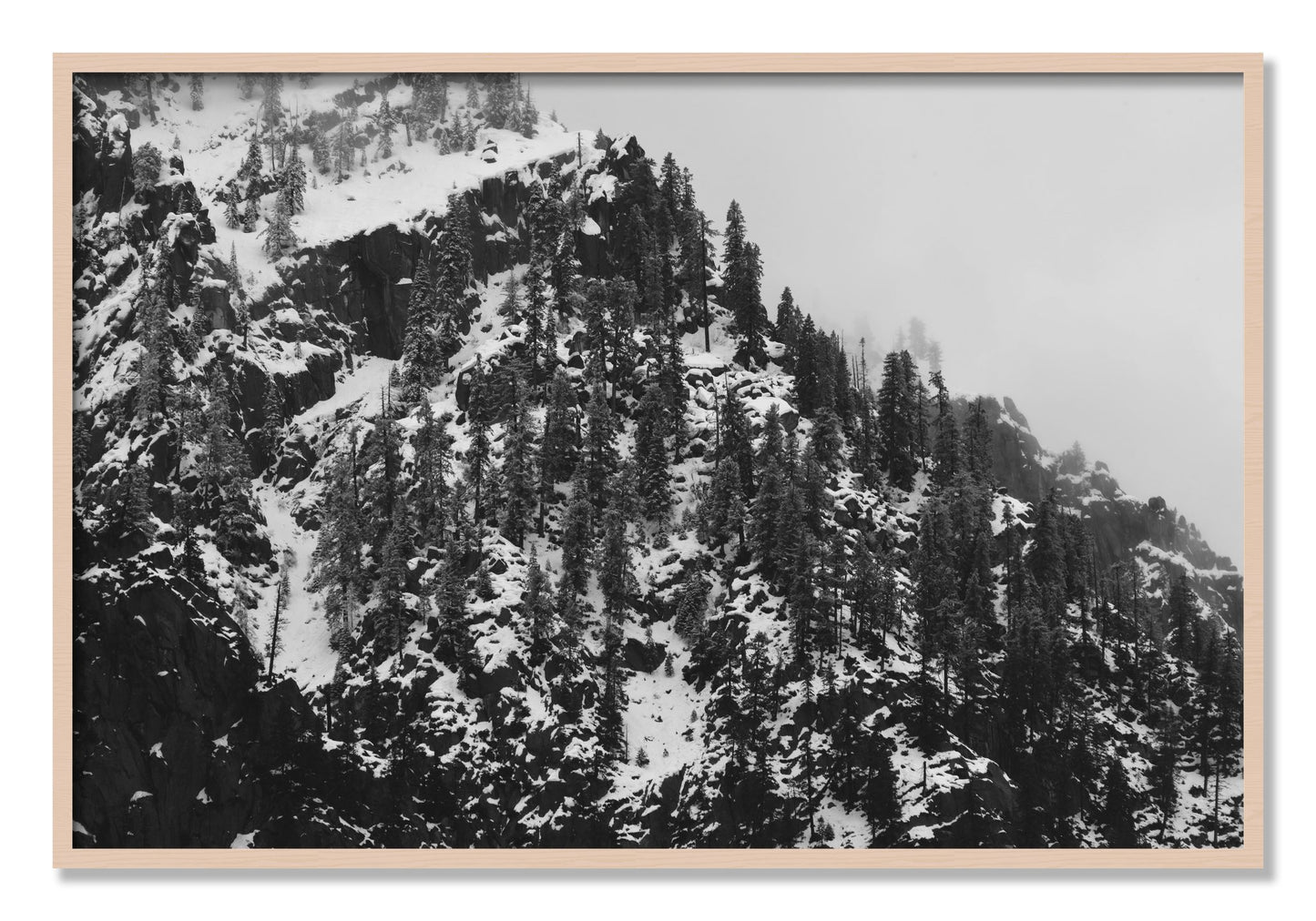 Framed photograph of Ascend by Dylan Ozanich, Maple frame, Full Bleed