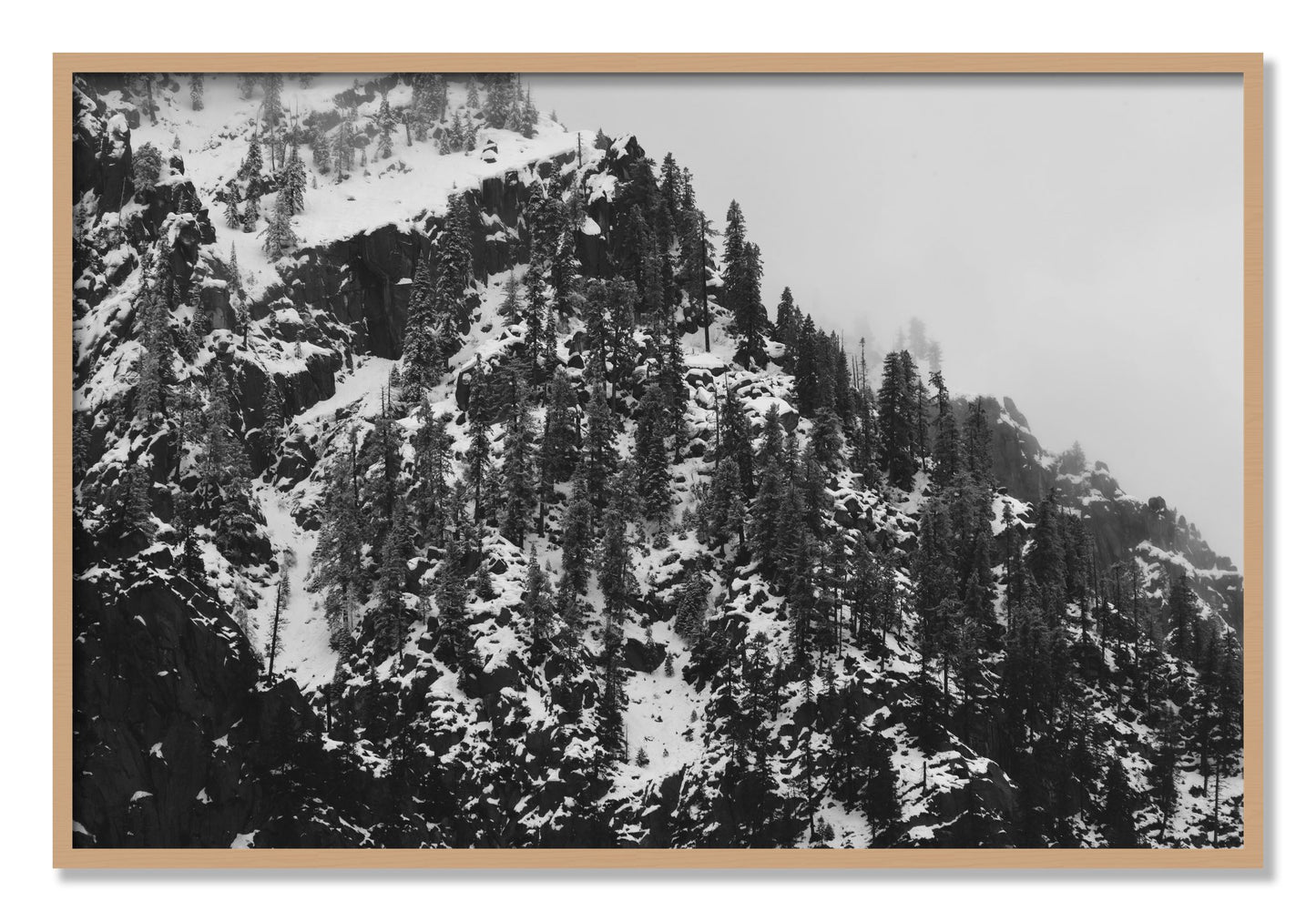 Framed photograph of Ascend by Dylan Ozanich, Oak frame, Full Bleed