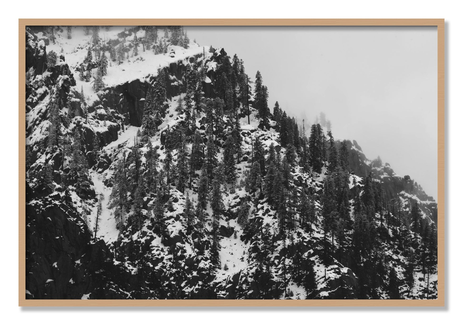 Framed photograph of Ascend by Dylan Ozanich, Oak frame, Full Bleed