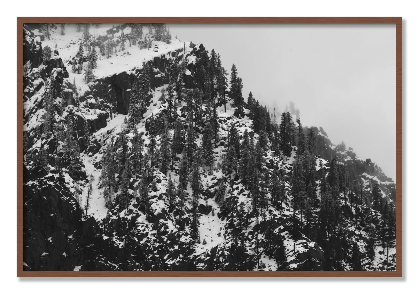 Framed photograph of Ascend by Dylan Ozanich, Walnut frame, Full Bleed