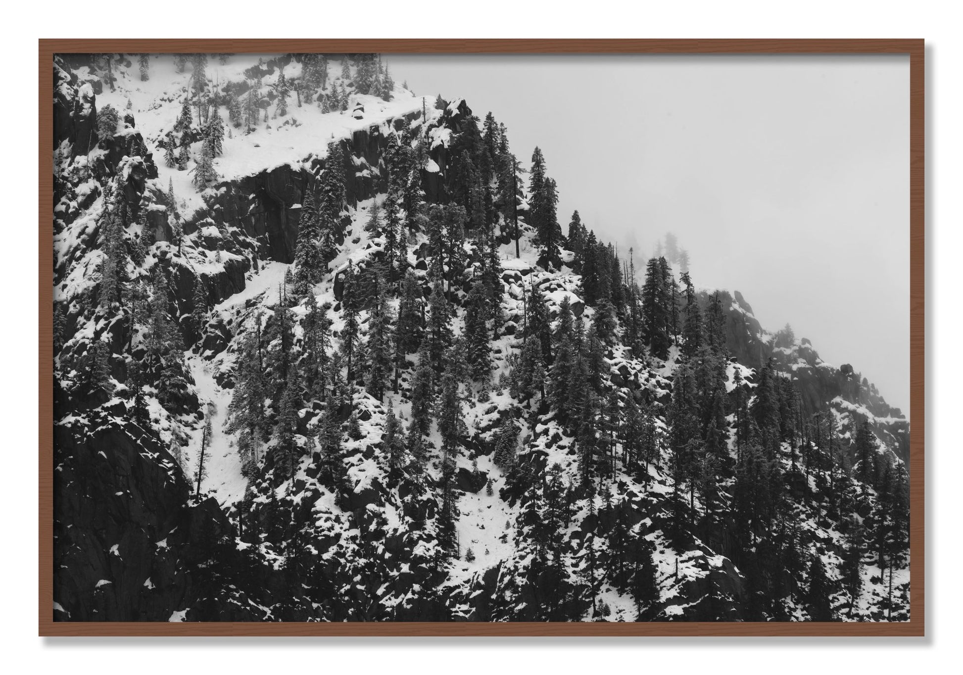 Framed photograph of Ascend by Dylan Ozanich, Walnut frame, Full Bleed