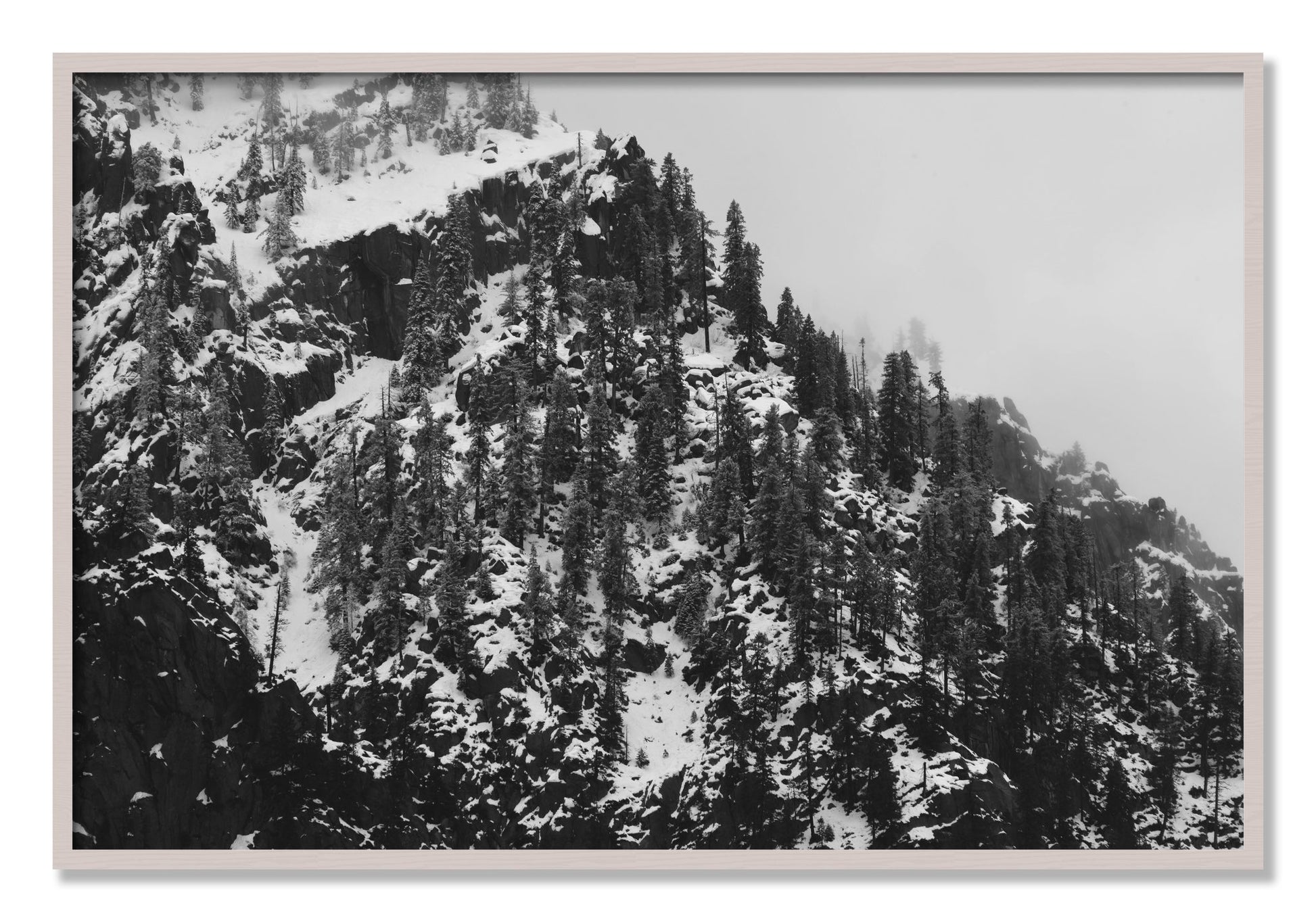 Framed photograph of Ascend by Dylan Ozanich, White Maple frame, Full Bleed