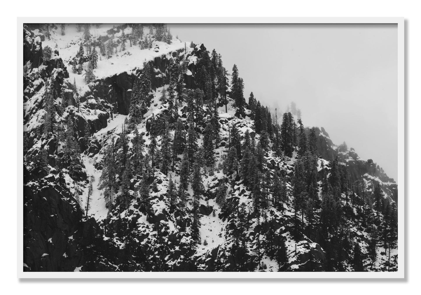 Framed photograph of Ascend by Dylan Ozanich, White frame, Full Bleed