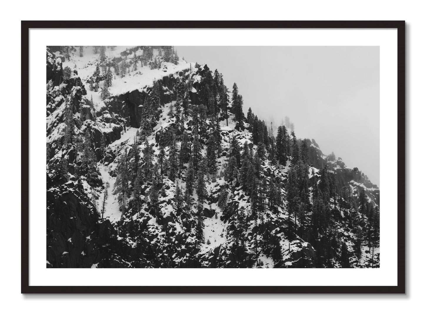 Framed photograph of Ascend by Dylan Ozanich, Black Walnut frame, Borders