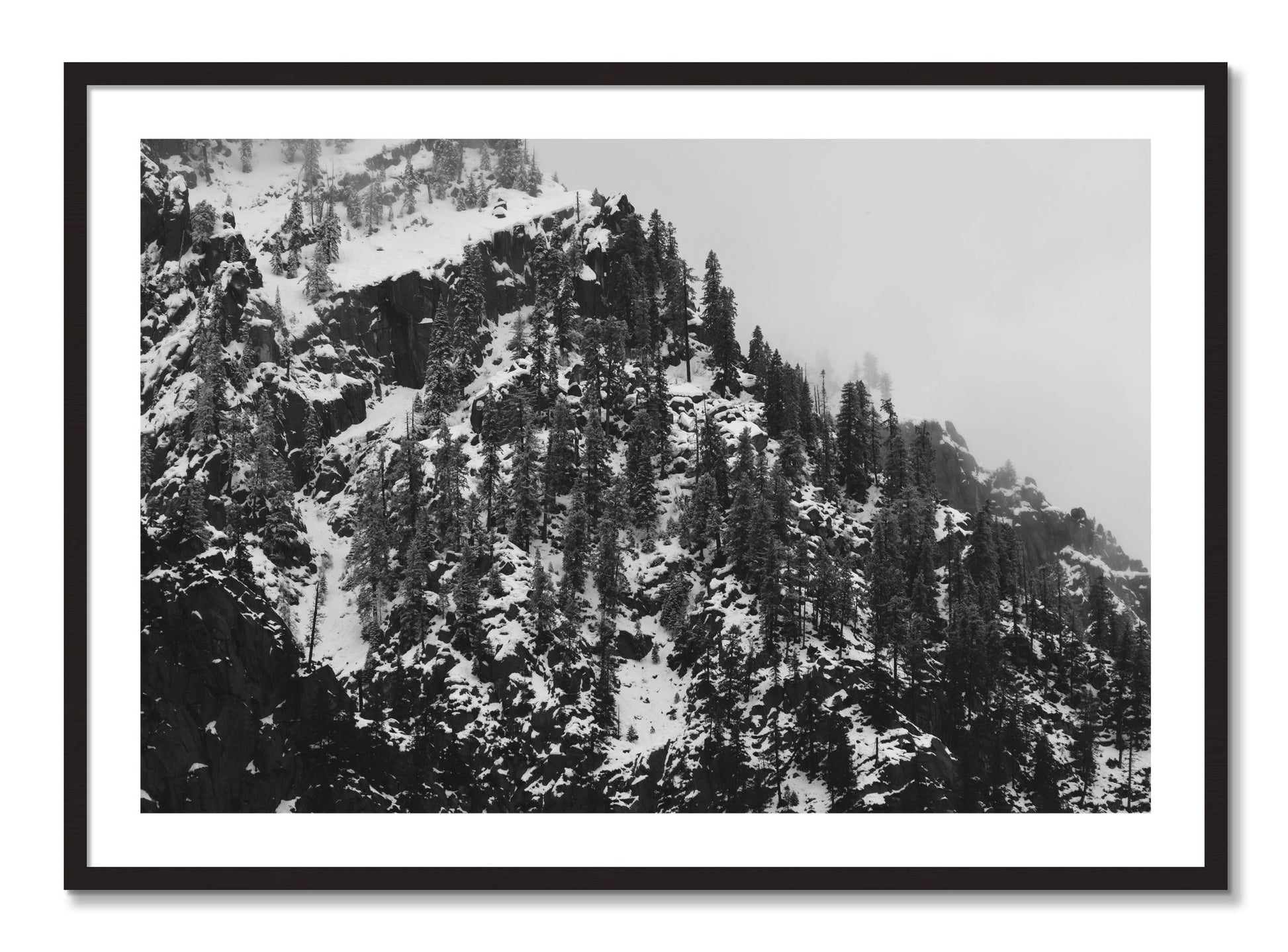 Framed photograph of Ascend by Dylan Ozanich, Black Walnut frame, Borders