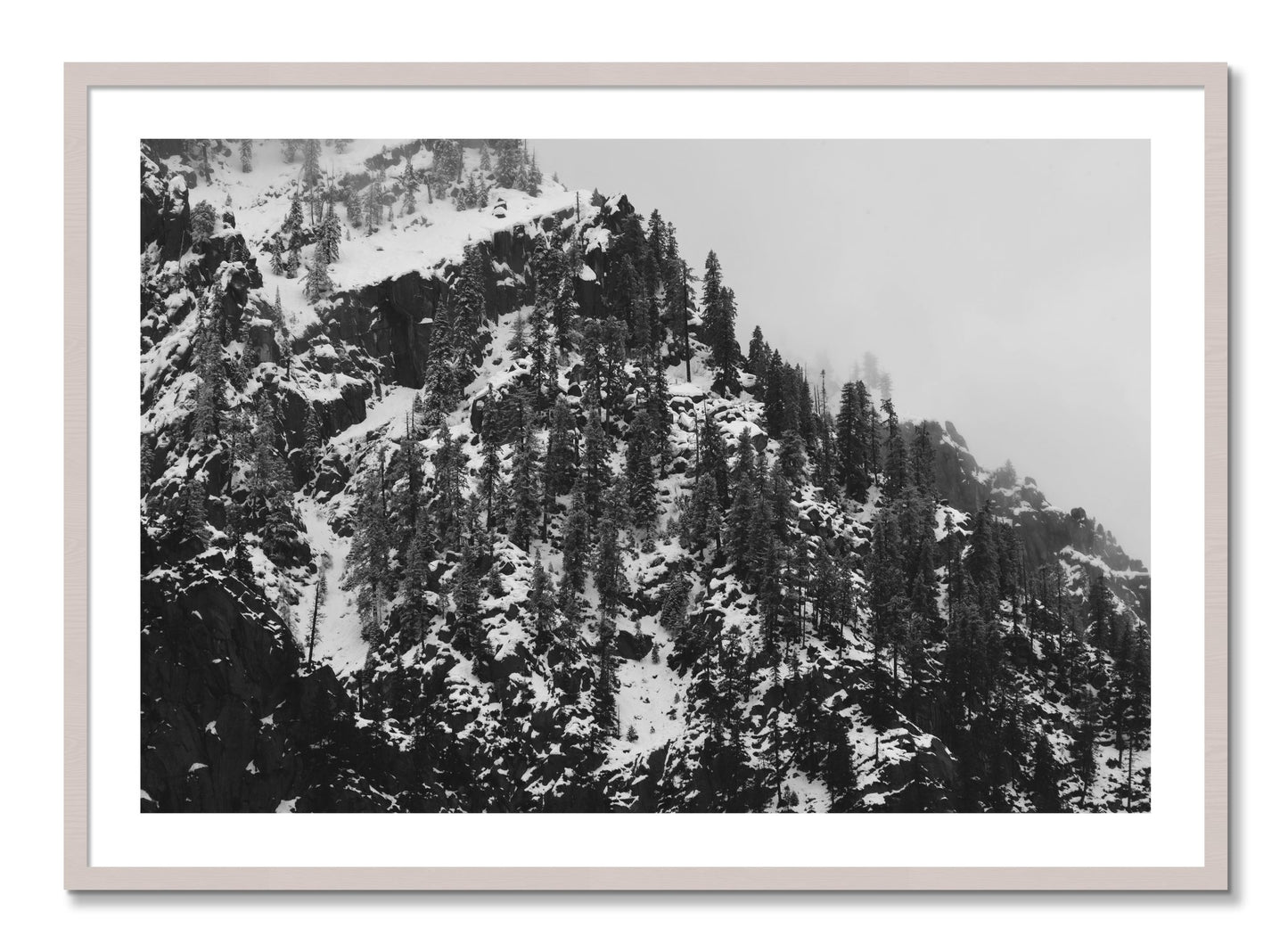 Framed photograph of Ascend by Dylan Ozanich, White Maple frame, Borders