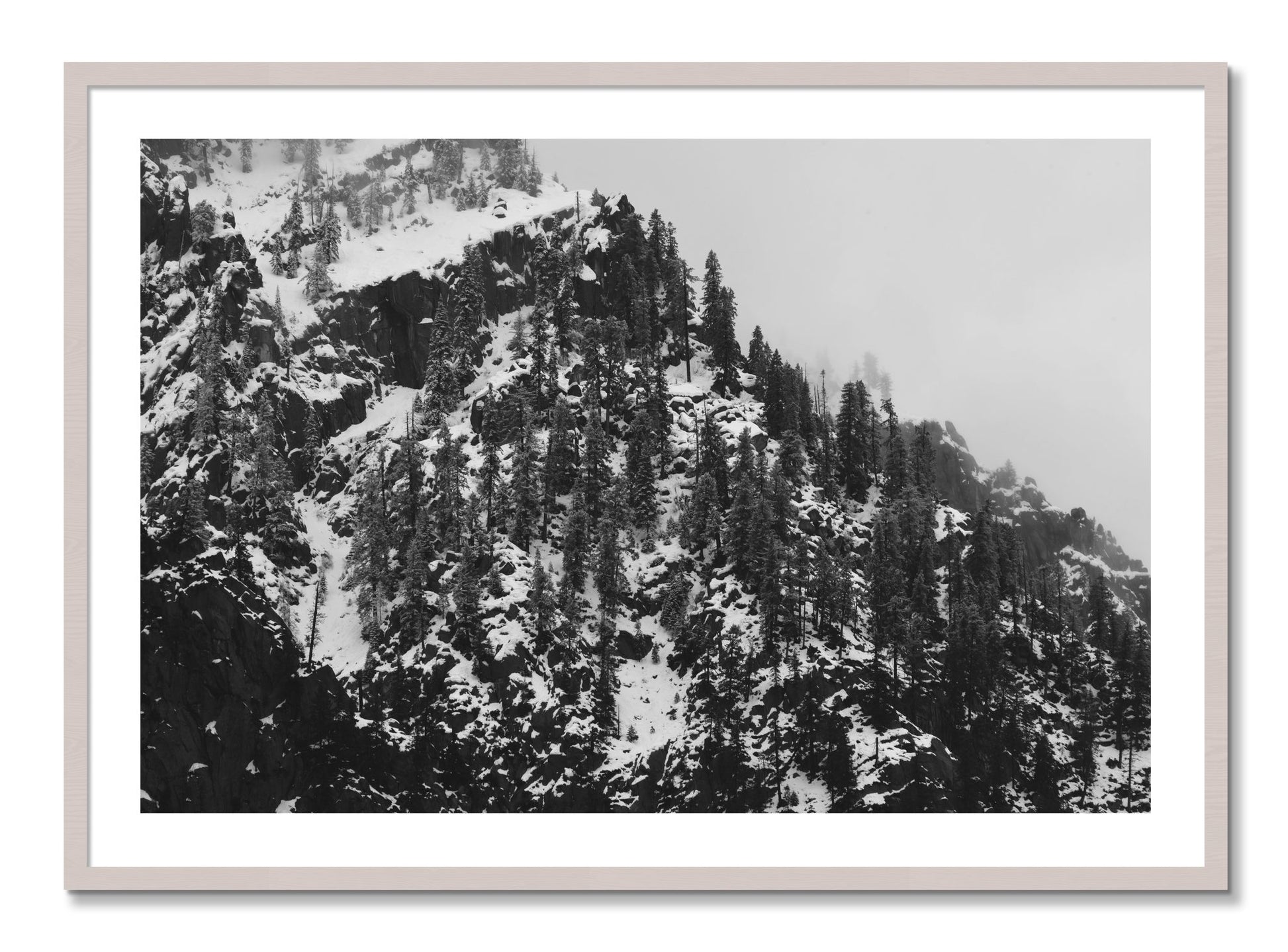 Framed photograph of Ascend by Dylan Ozanich, White Maple frame, Borders