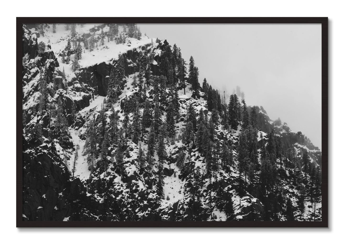 Framed photograph of Ascend by Dylan Ozanich, Black Walnut frame, Full Bleed