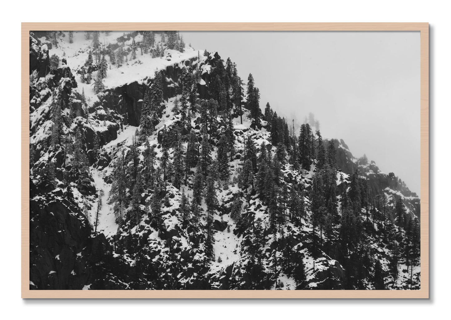Framed photograph of Ascend by Dylan Ozanich, Maple frame, Full Bleed