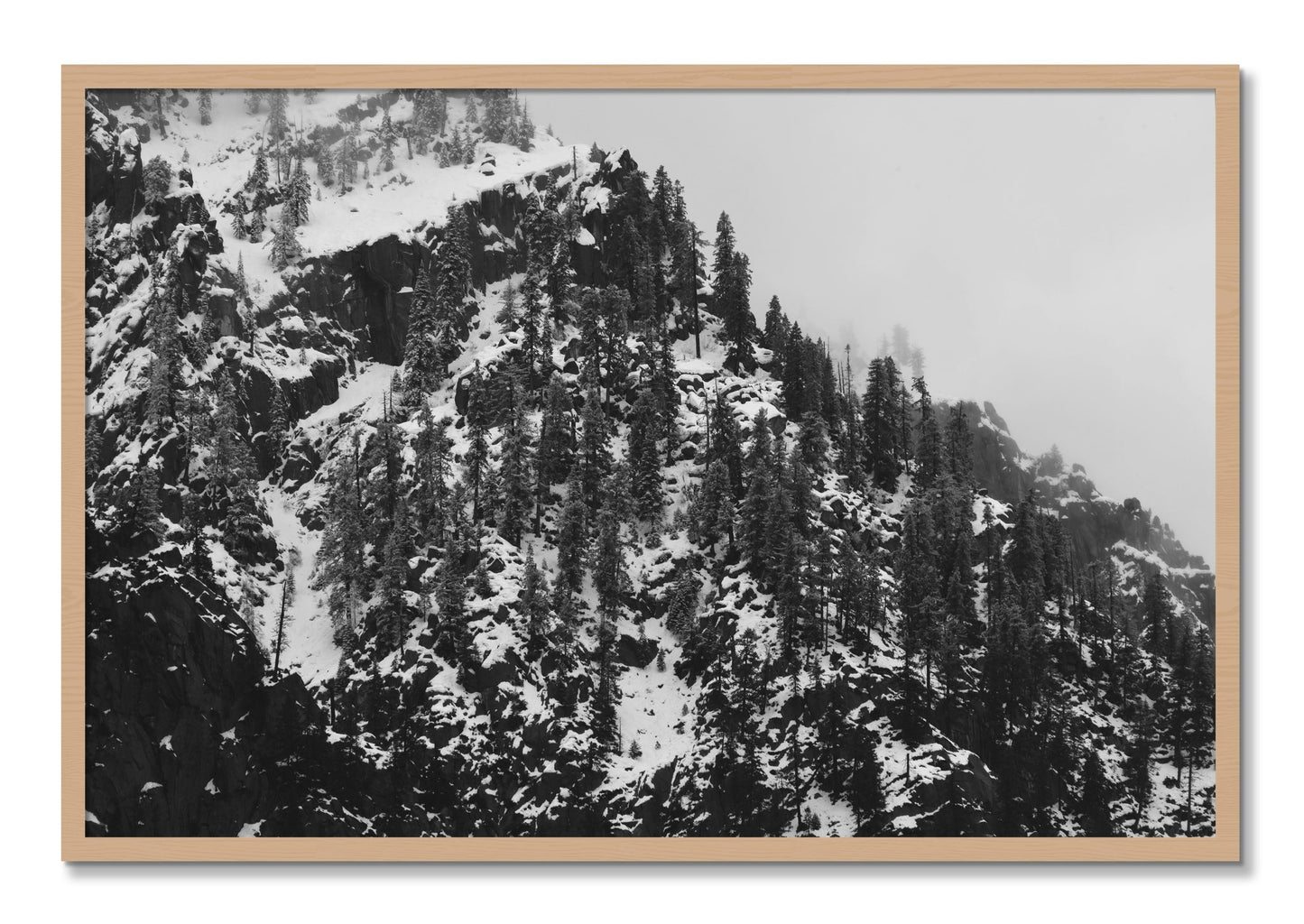 Framed photograph of Ascend by Dylan Ozanich, Oak frame, Full Bleed