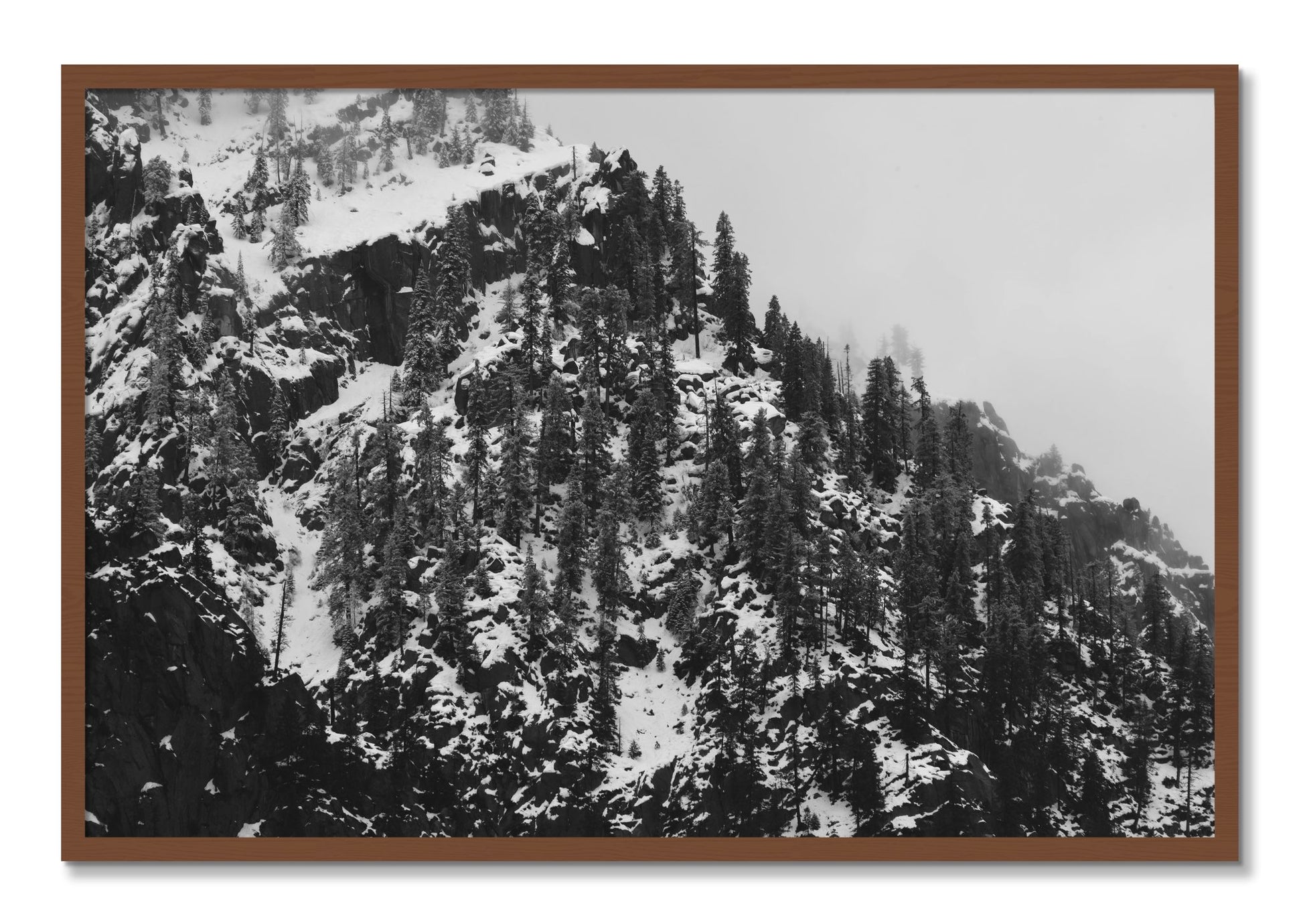 Framed photograph of Ascend by Dylan Ozanich, Walnut frame, Full Bleed