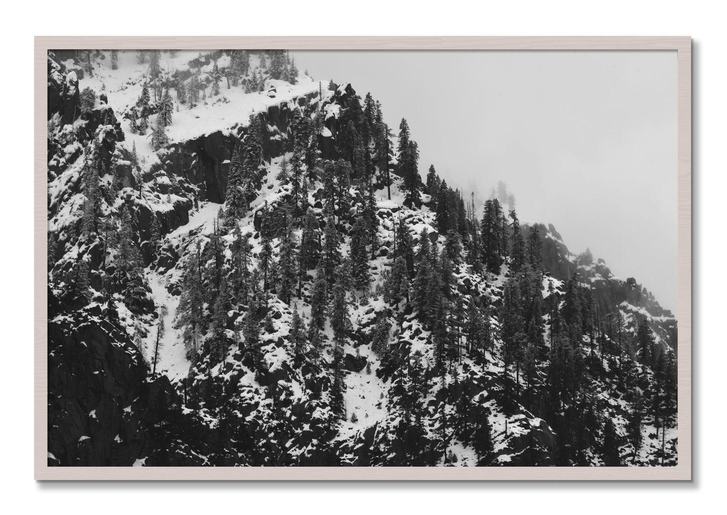 Framed photograph of Ascend by Dylan Ozanich, White Maple frame, Full Bleed