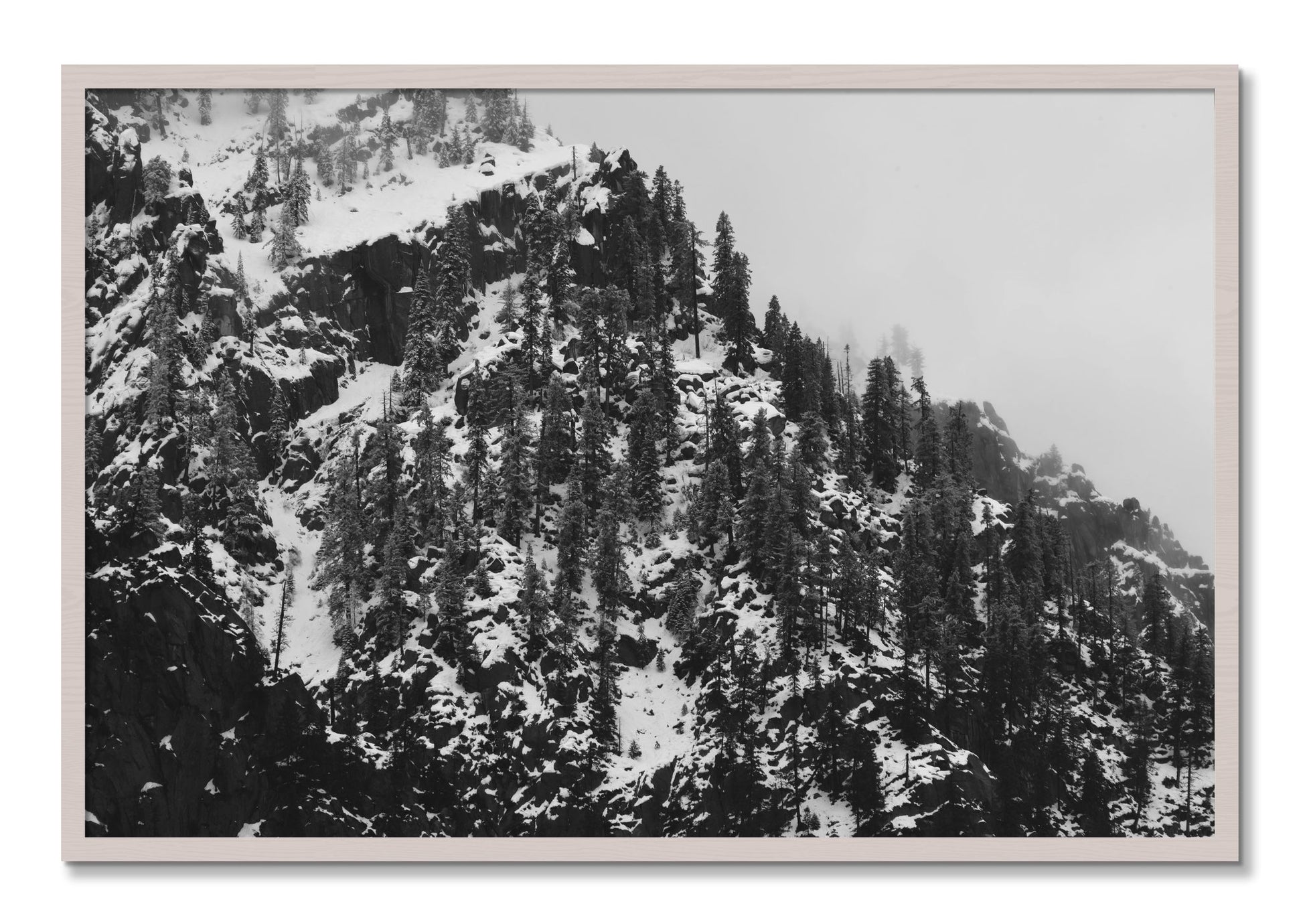 Framed photograph of Ascend by Dylan Ozanich, White Maple frame, Full Bleed