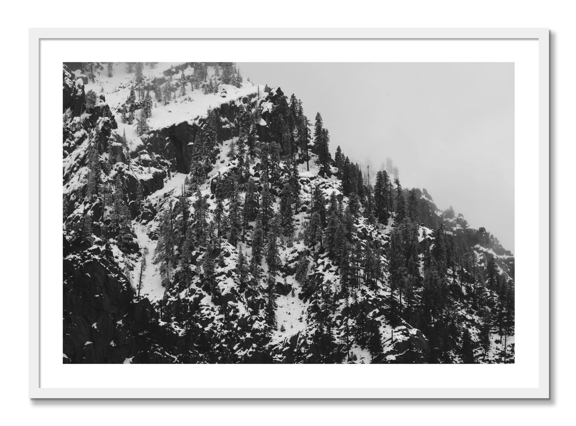 Framed photograph of Ascend by Dylan Ozanich, White frame, Full Bleed