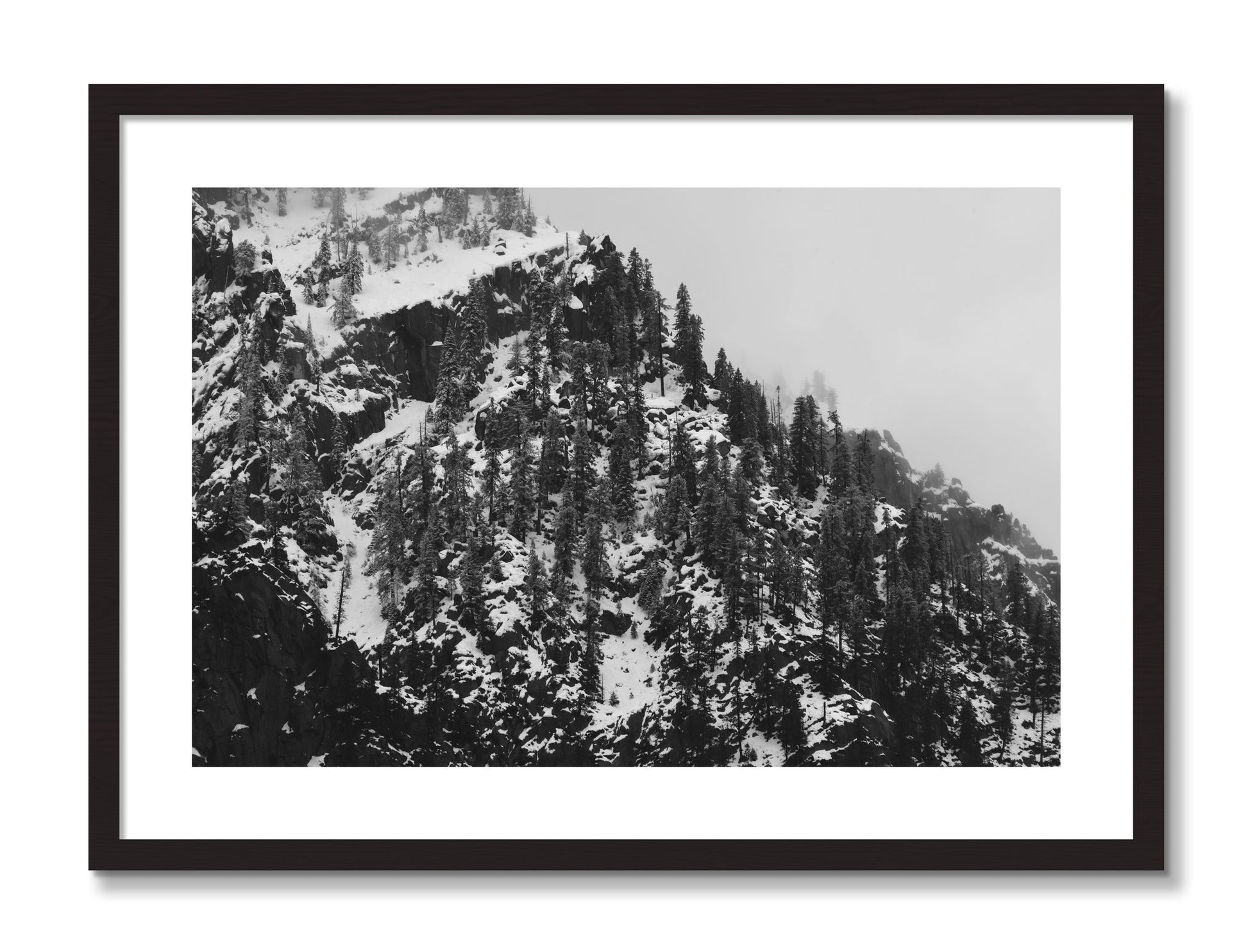 Framed photograph of Ascend by Dylan Ozanich, Black Walnut frame, Borders