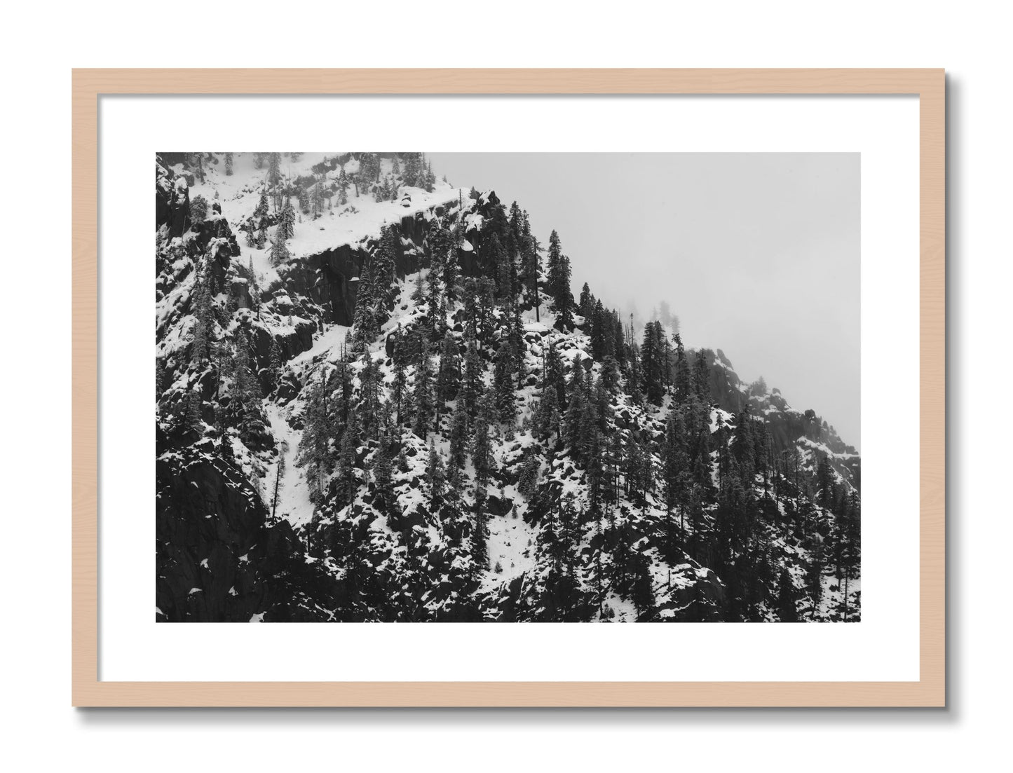 Framed photograph of Ascend by Dylan Ozanich, Maple frame, Borders