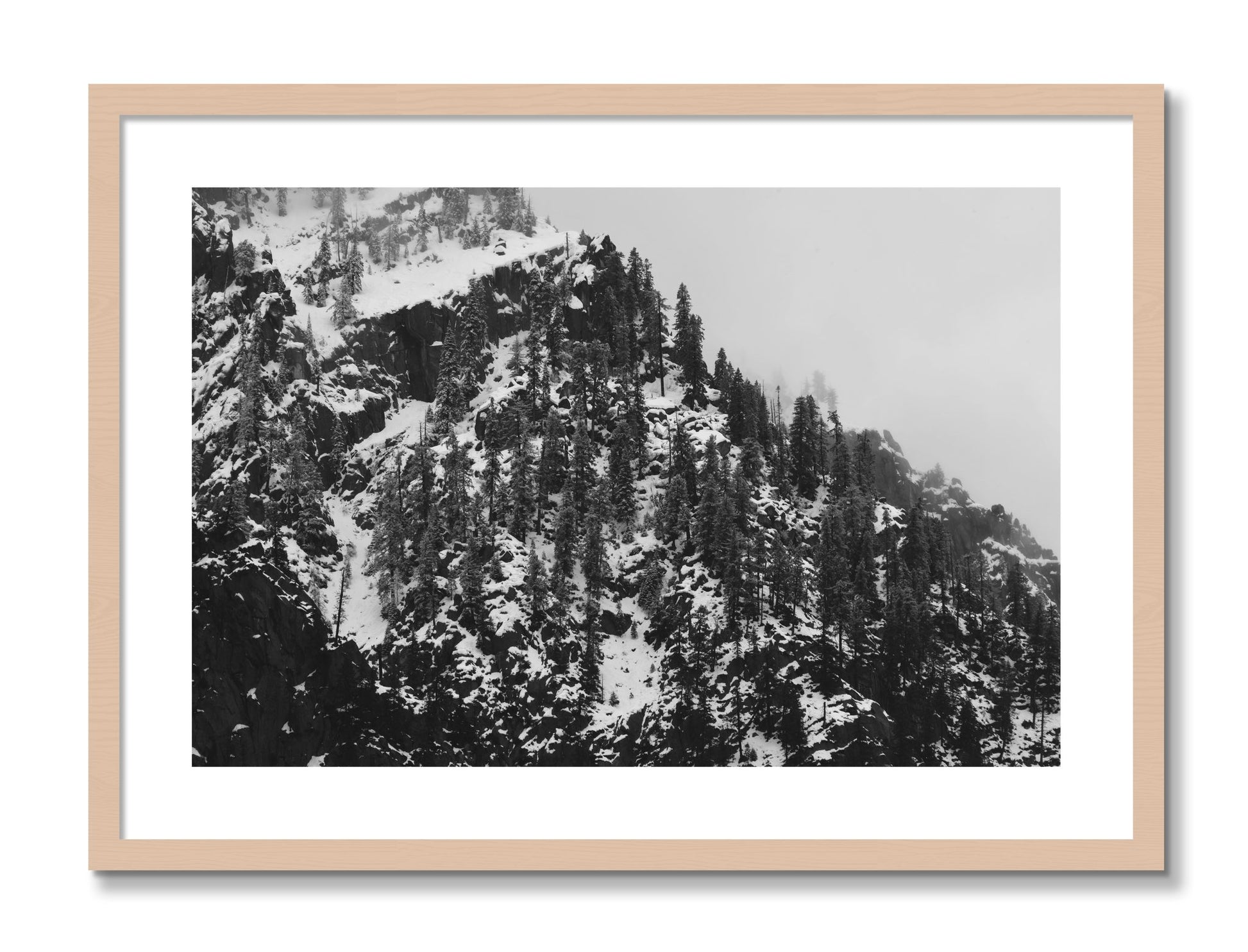 Framed photograph of Ascend by Dylan Ozanich, Maple frame, Borders