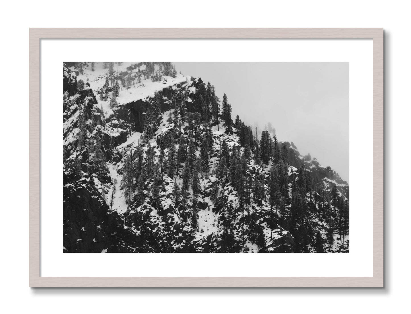 Framed photograph of Ascend by Dylan Ozanich, White Maple frame, Borders