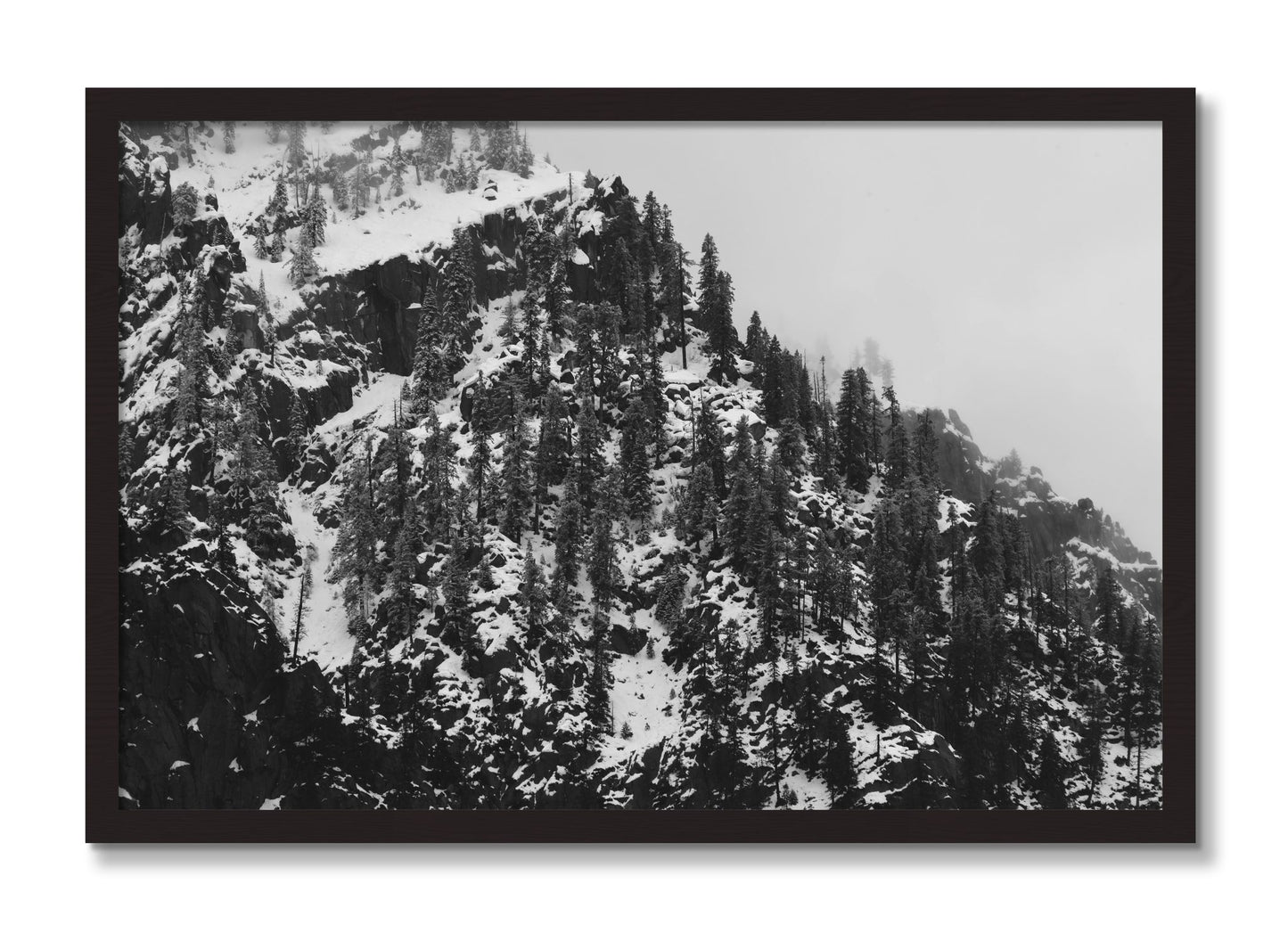 Framed photograph of Ascend by Dylan Ozanich, Black Walnut frame, Full Bleed