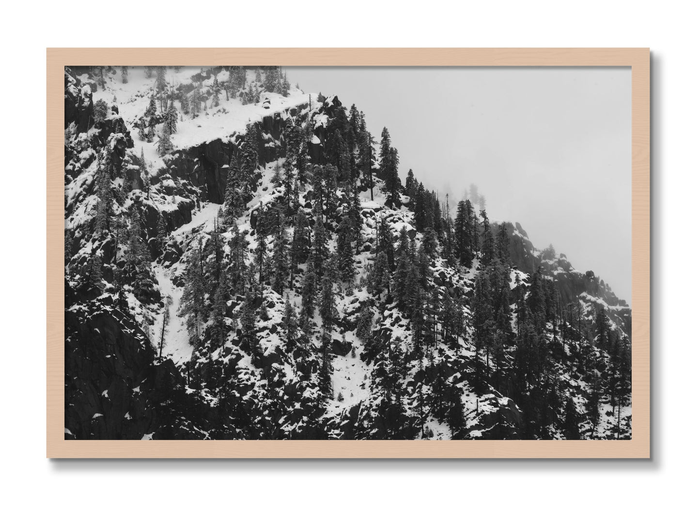 Framed photograph of Ascend by Dylan Ozanich, Maple frame, Full Bleed