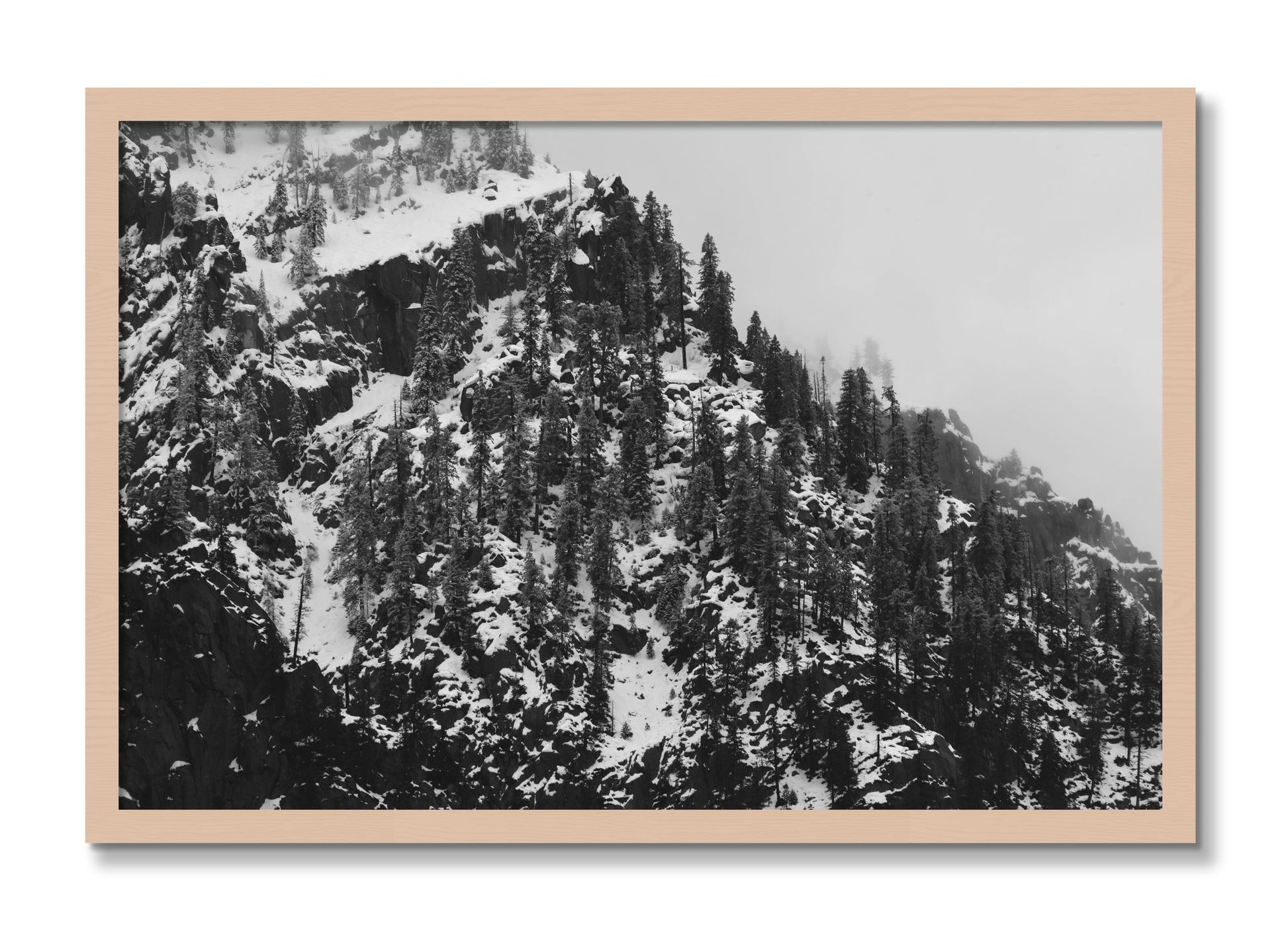 Framed photograph of Ascend by Dylan Ozanich, Maple frame, Full Bleed