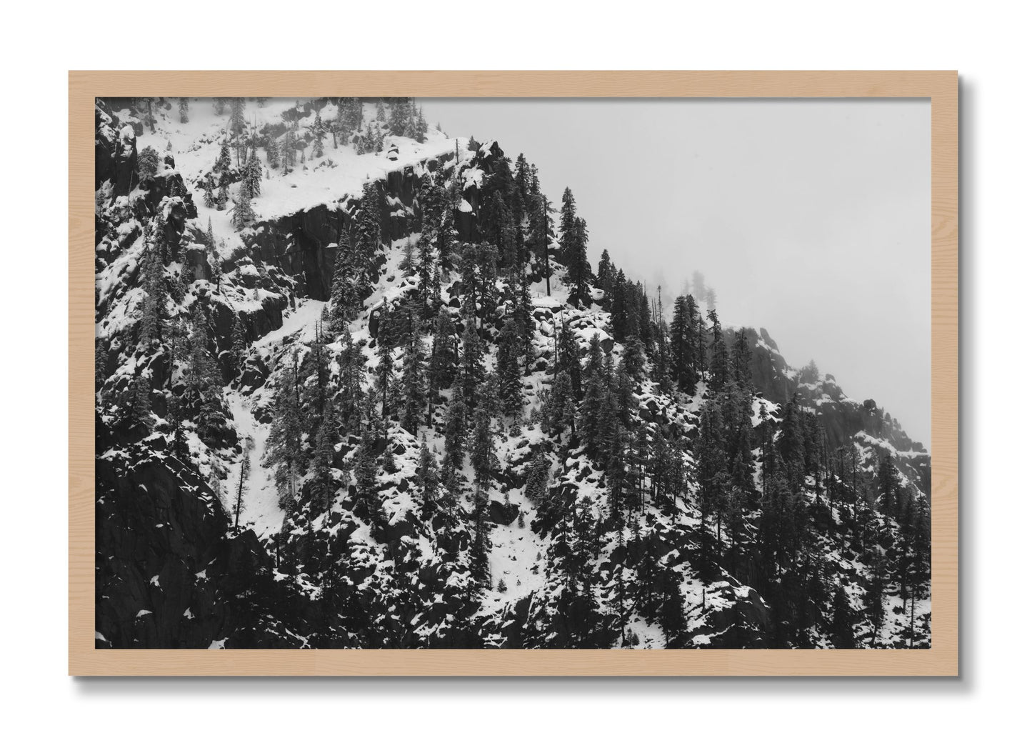 Framed photograph of Ascend by Dylan Ozanich, Oak frame, Full Bleed