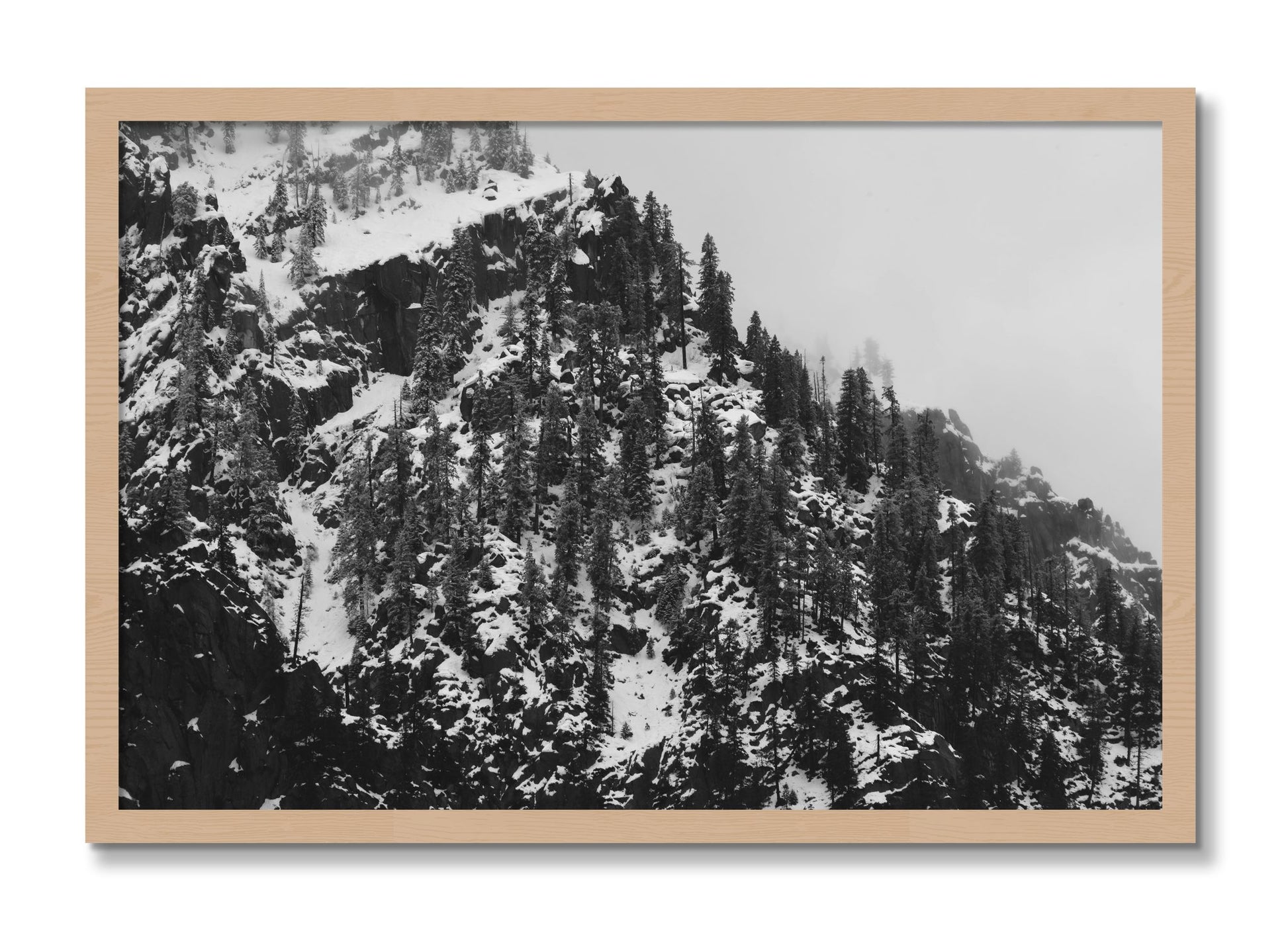 Framed photograph of Ascend by Dylan Ozanich, Oak frame, Full Bleed