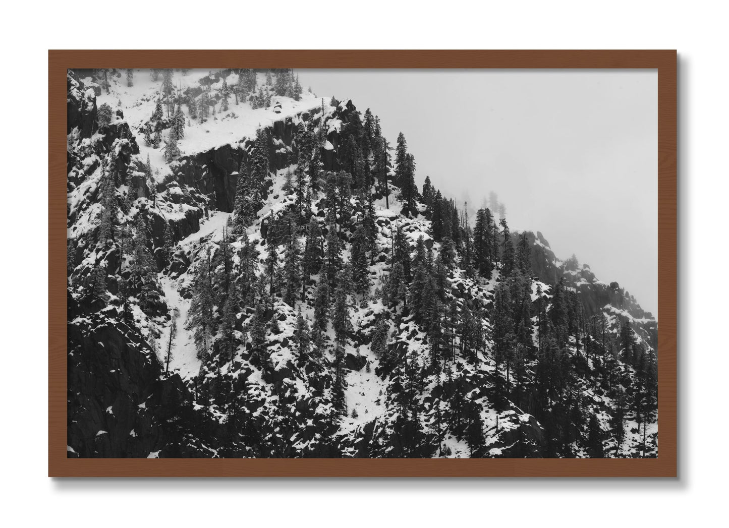 Framed photograph of Ascend by Dylan Ozanich, Walnut frame, Full Bleed