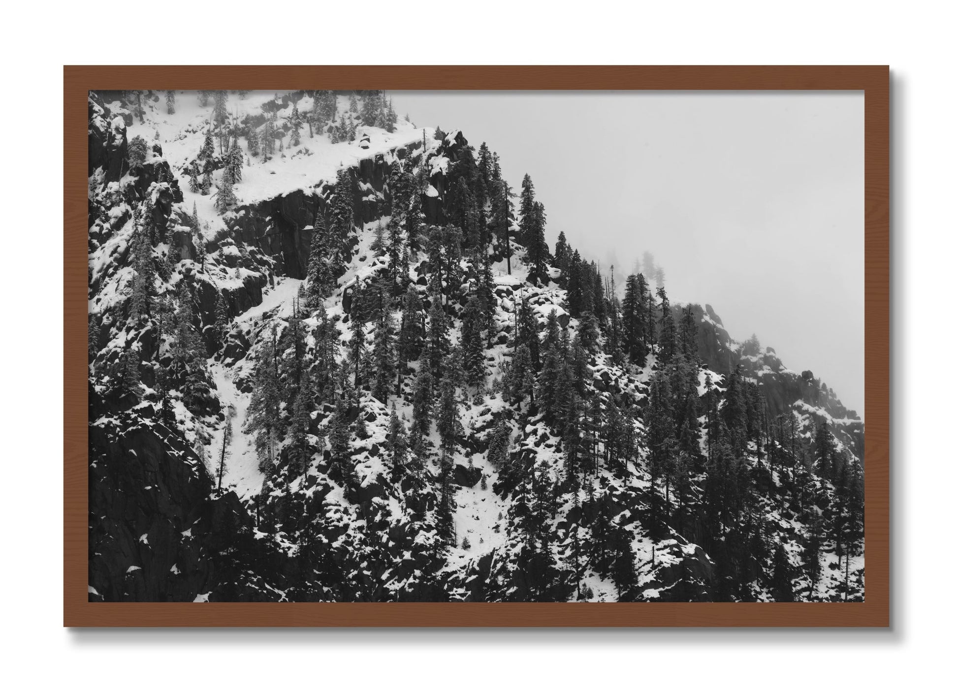Framed photograph of Ascend by Dylan Ozanich, Walnut frame, Full Bleed