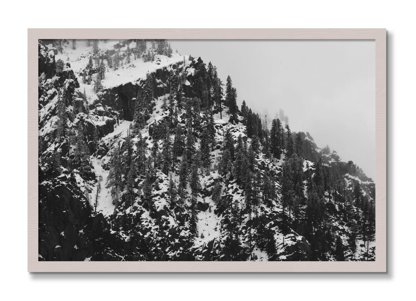 Framed photograph of Ascend by Dylan Ozanich, White Maple frame, Full Bleed