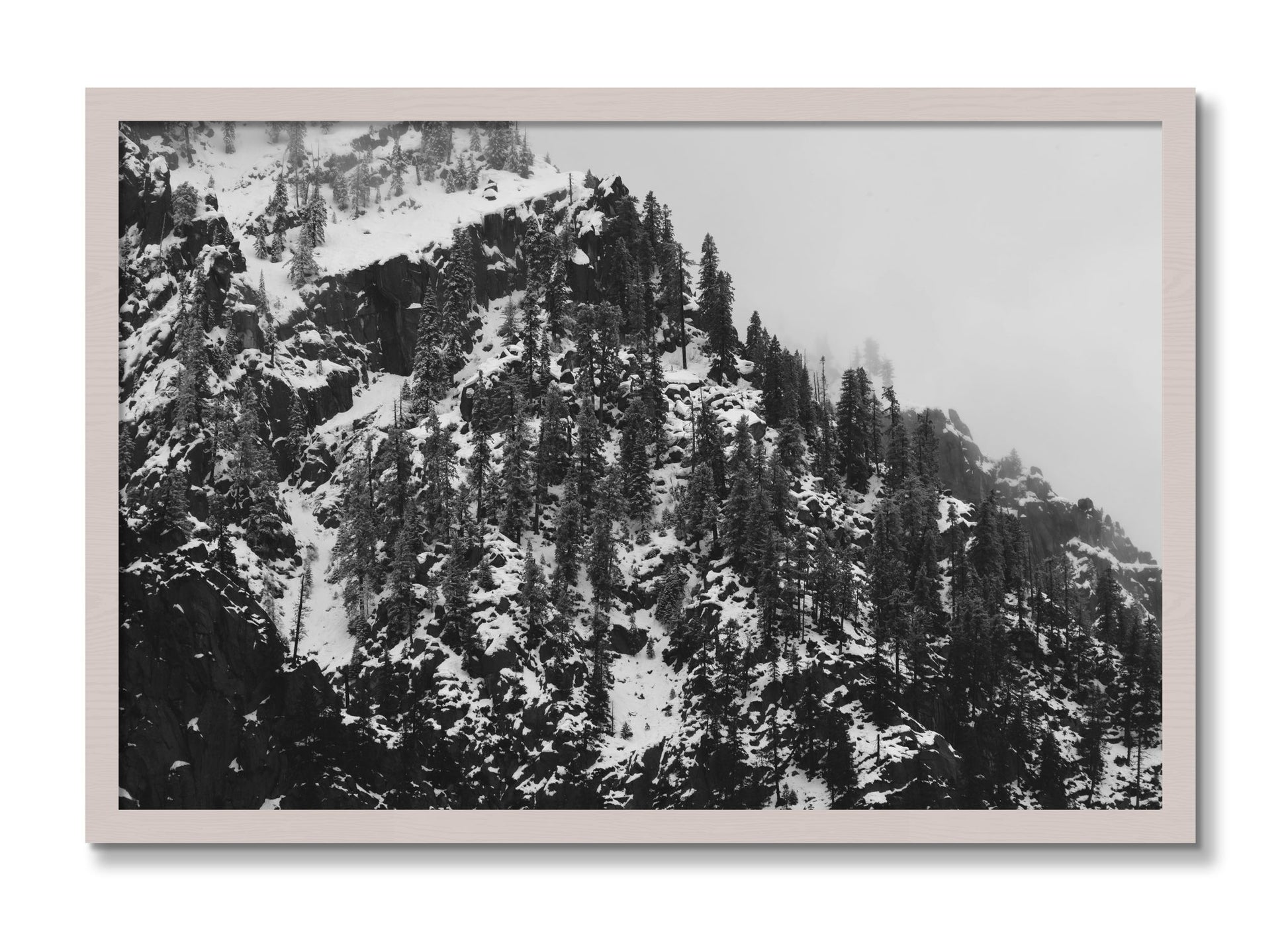 Framed photograph of Ascend by Dylan Ozanich, White Maple frame, Full Bleed
