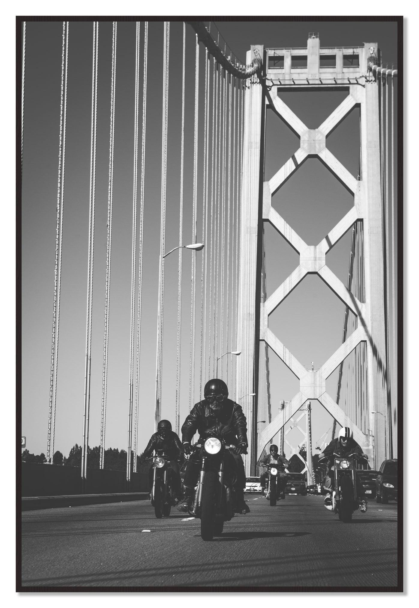 Bay Bridge Boys by Dylan Ozanich, 48×72 Full Bleed Print in a Black Walnut frame