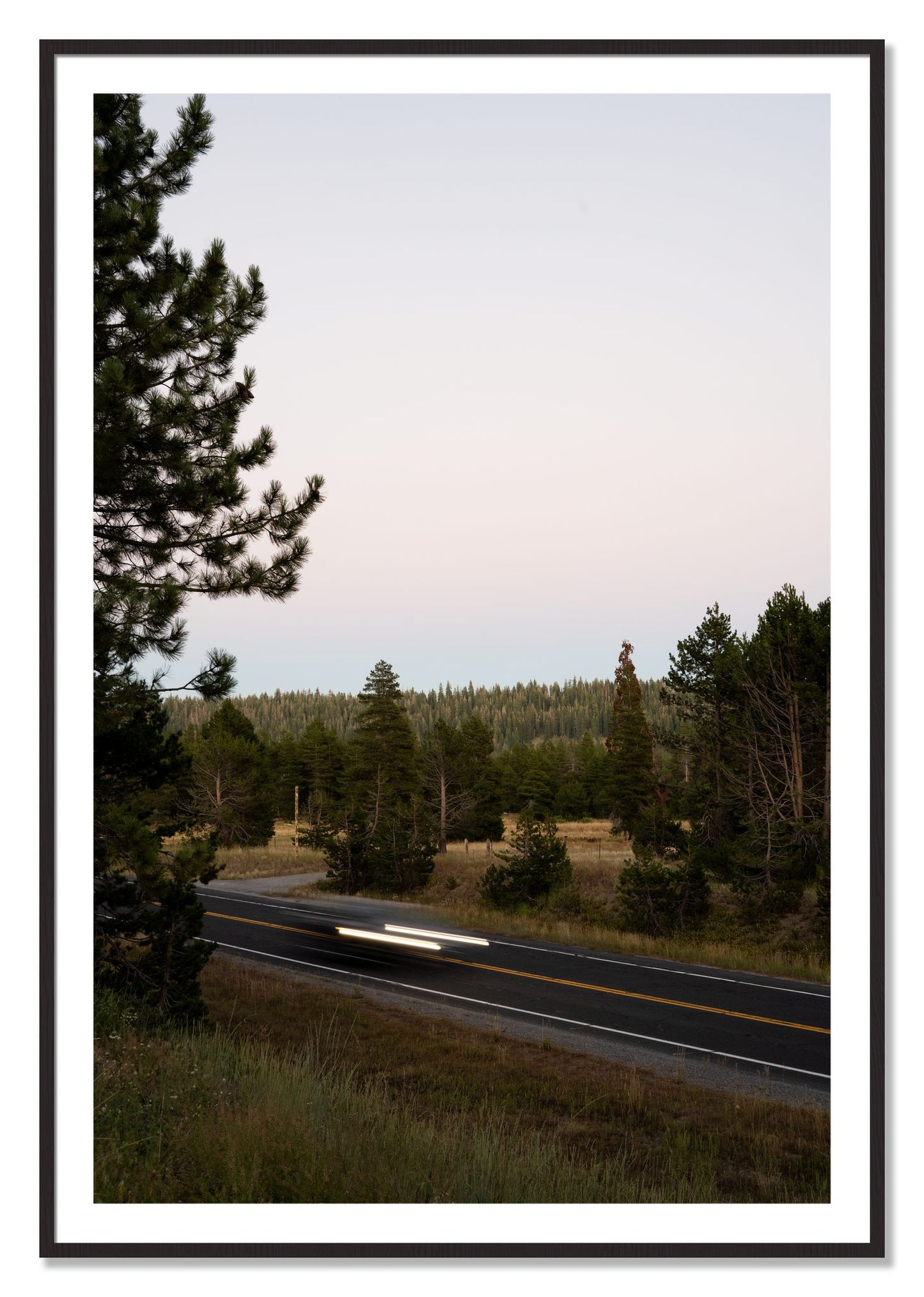Framed photograph of Bear Valleytif by Dylan Ozanich, Black Walnut frame, Borders