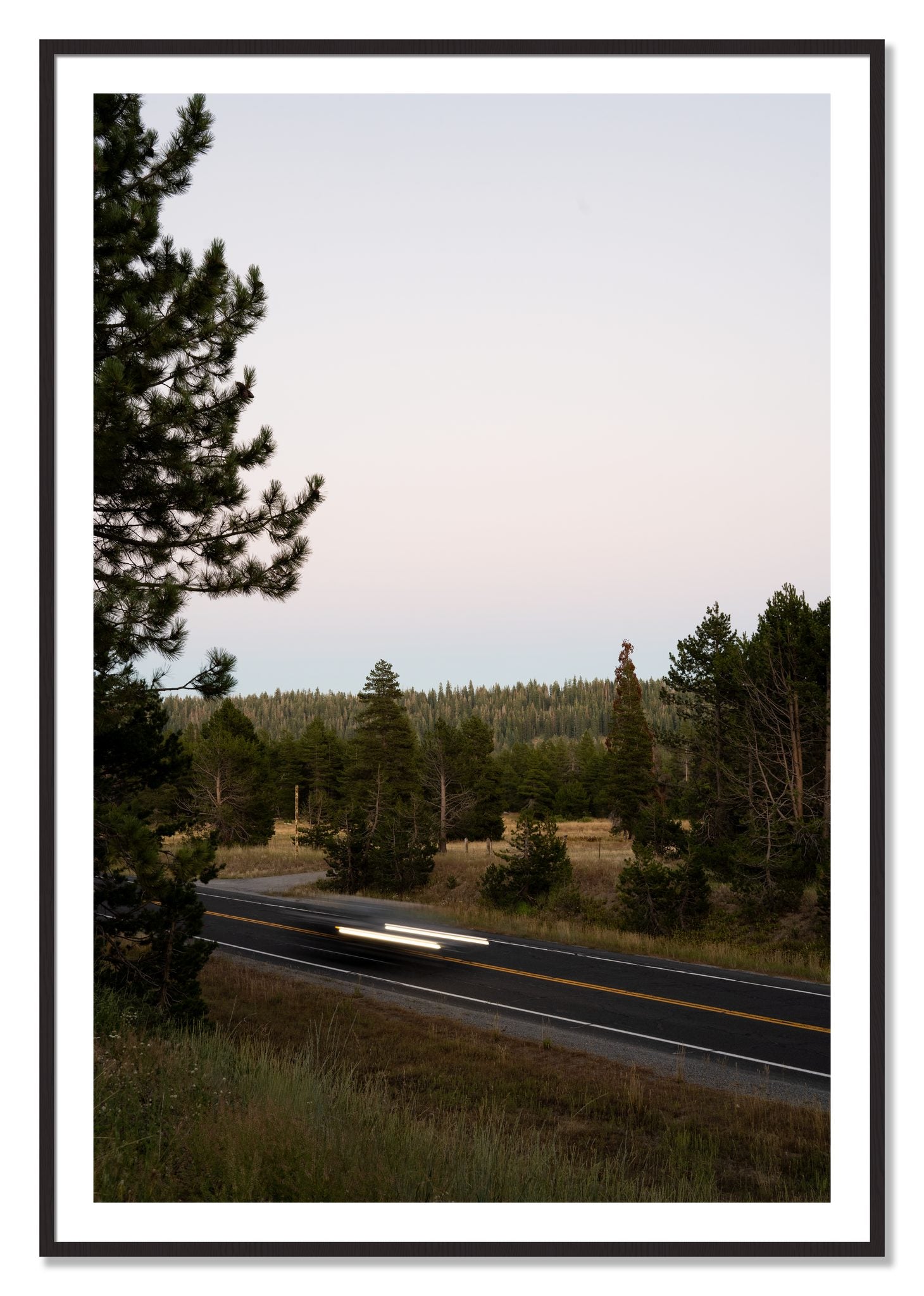 Framed photograph of Bear Valleytif by Dylan Ozanich, Black Walnut frame, Borders