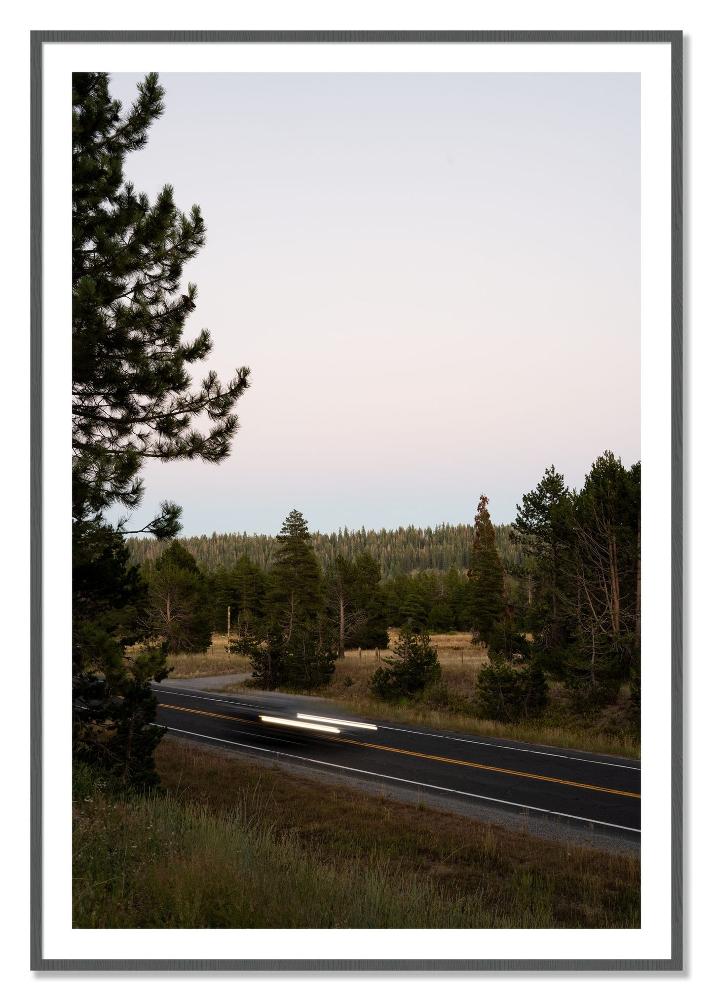 Framed photograph of Bear Valleytif by Dylan Ozanich, Grey frame, Borders