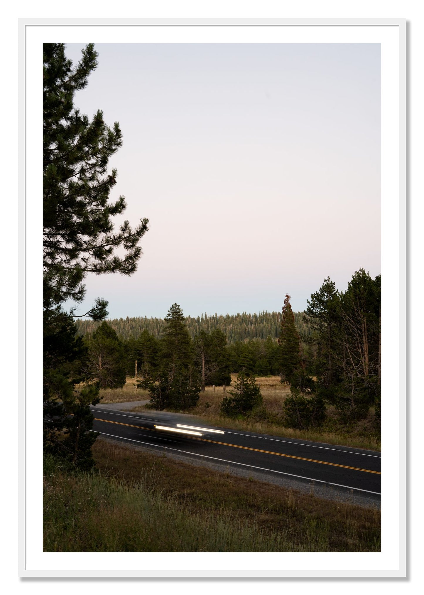 Framed photograph of Bear Valleytif by Dylan Ozanich, White frame, Borders