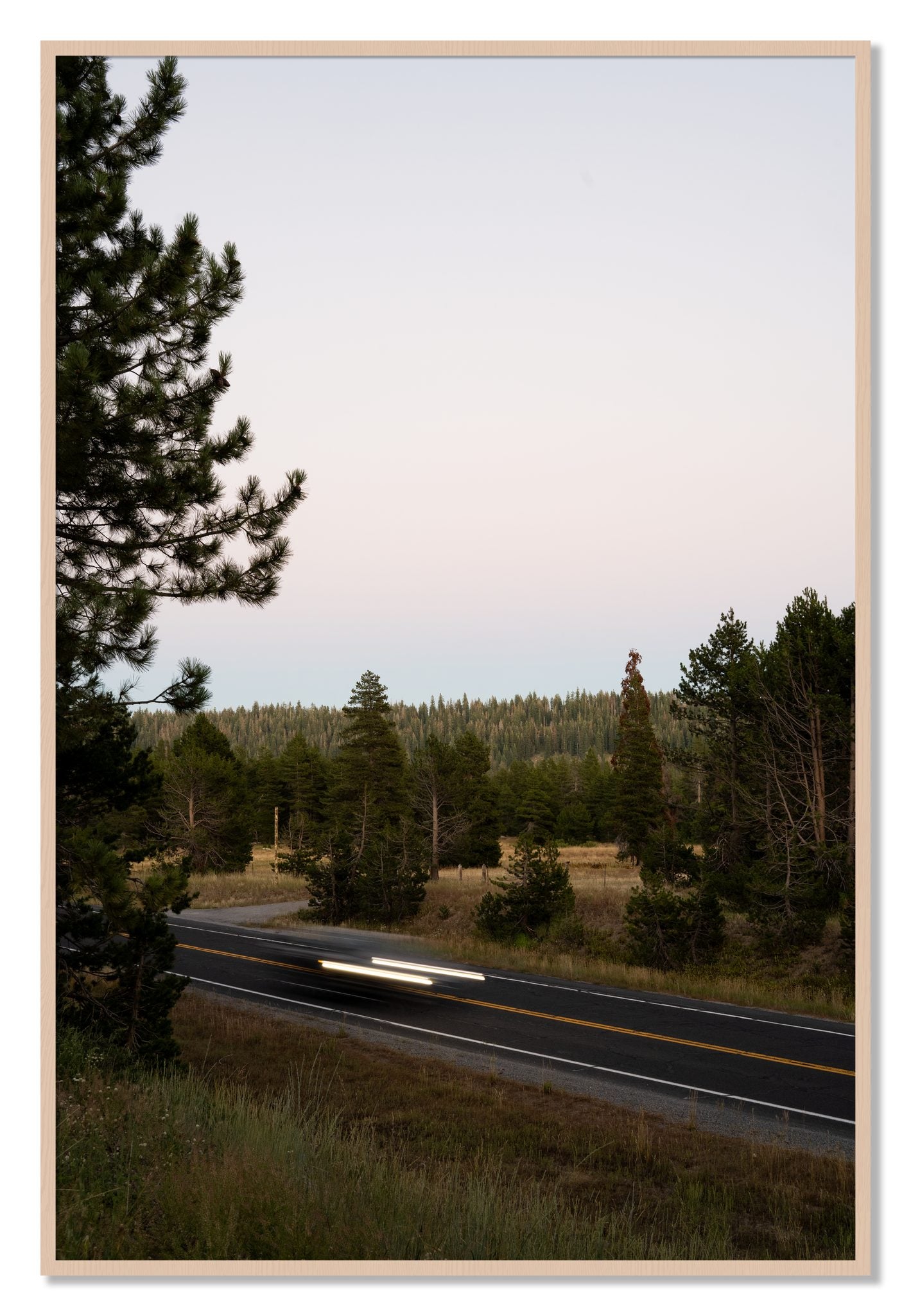 Framed photograph of Bear Valleytif by Dylan Ozanich, Maple frame, Full Bleed